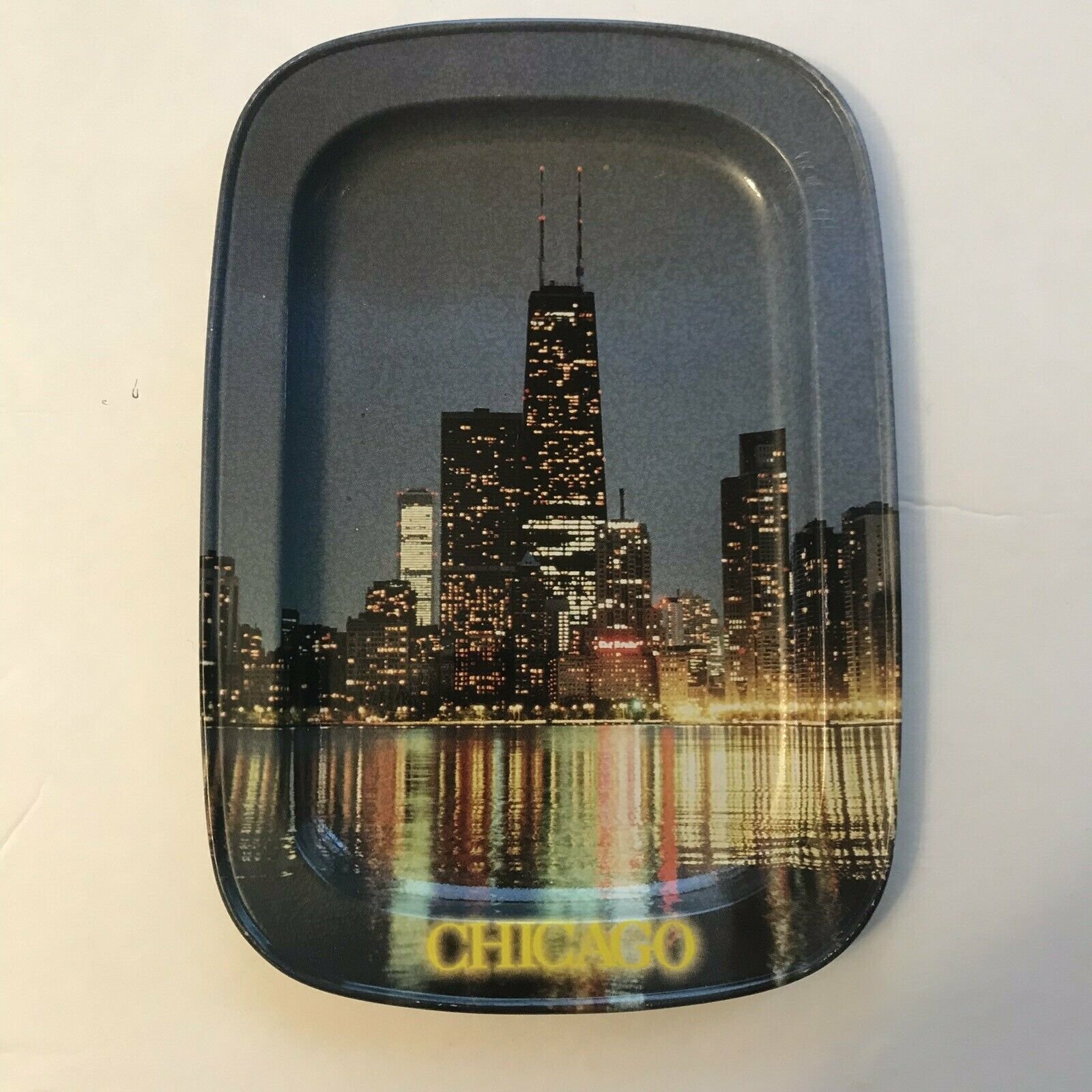J.L. Clark Metal Trinket Tray Chicago Advertising 1991 Intl Expo Food Vintage
