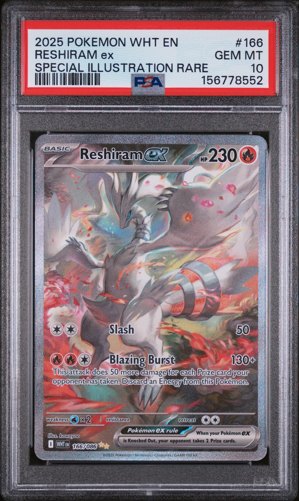 PSA 10 RESHIRAM ex 166/086 | Special Illustration Rare Pokemon Card