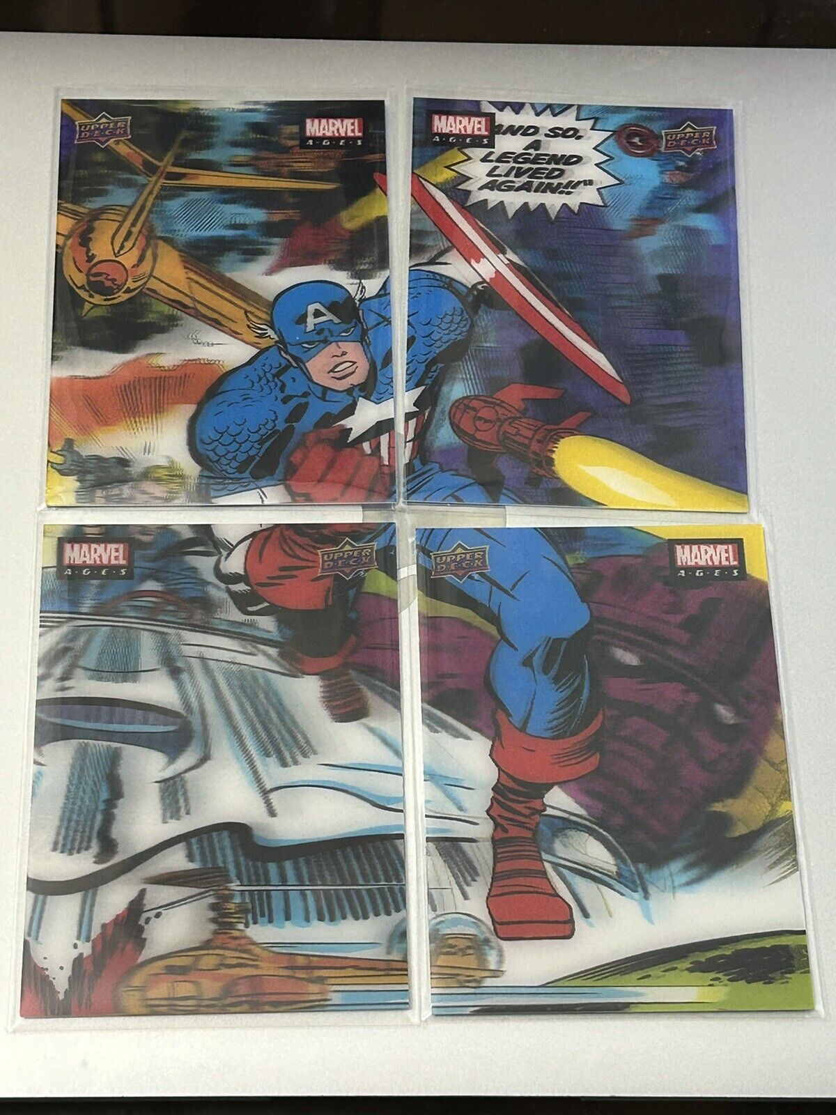 2020 Upper Deck Marvel Ages 3-D Lenticular Puzzle 3D-9-12 Captain America #112