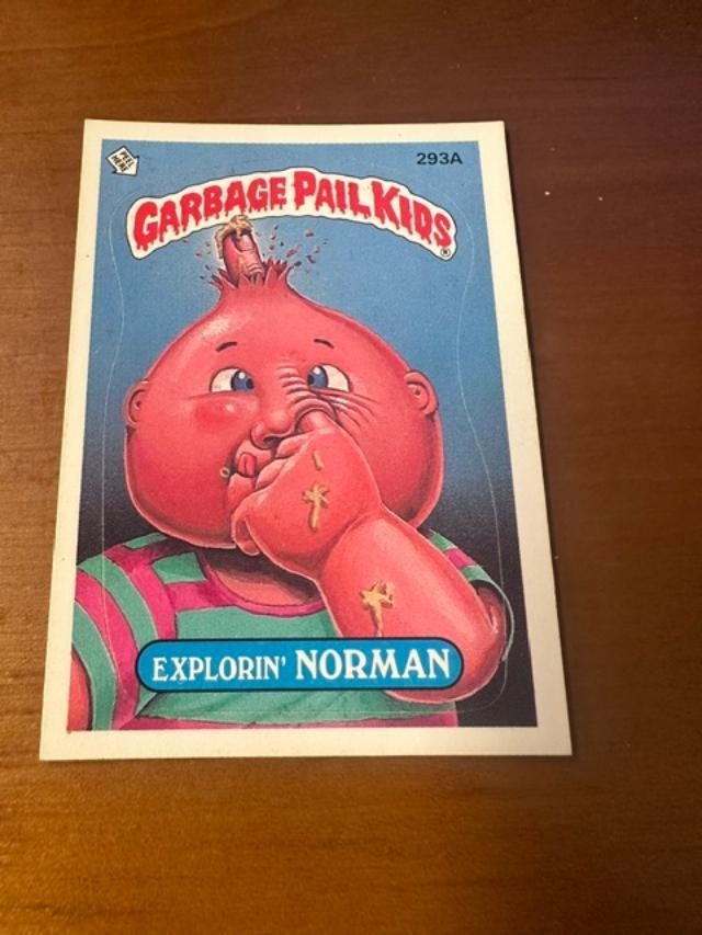 Topps Garbage Pail Kids 1987 Series 8 Explorin Norman #293a