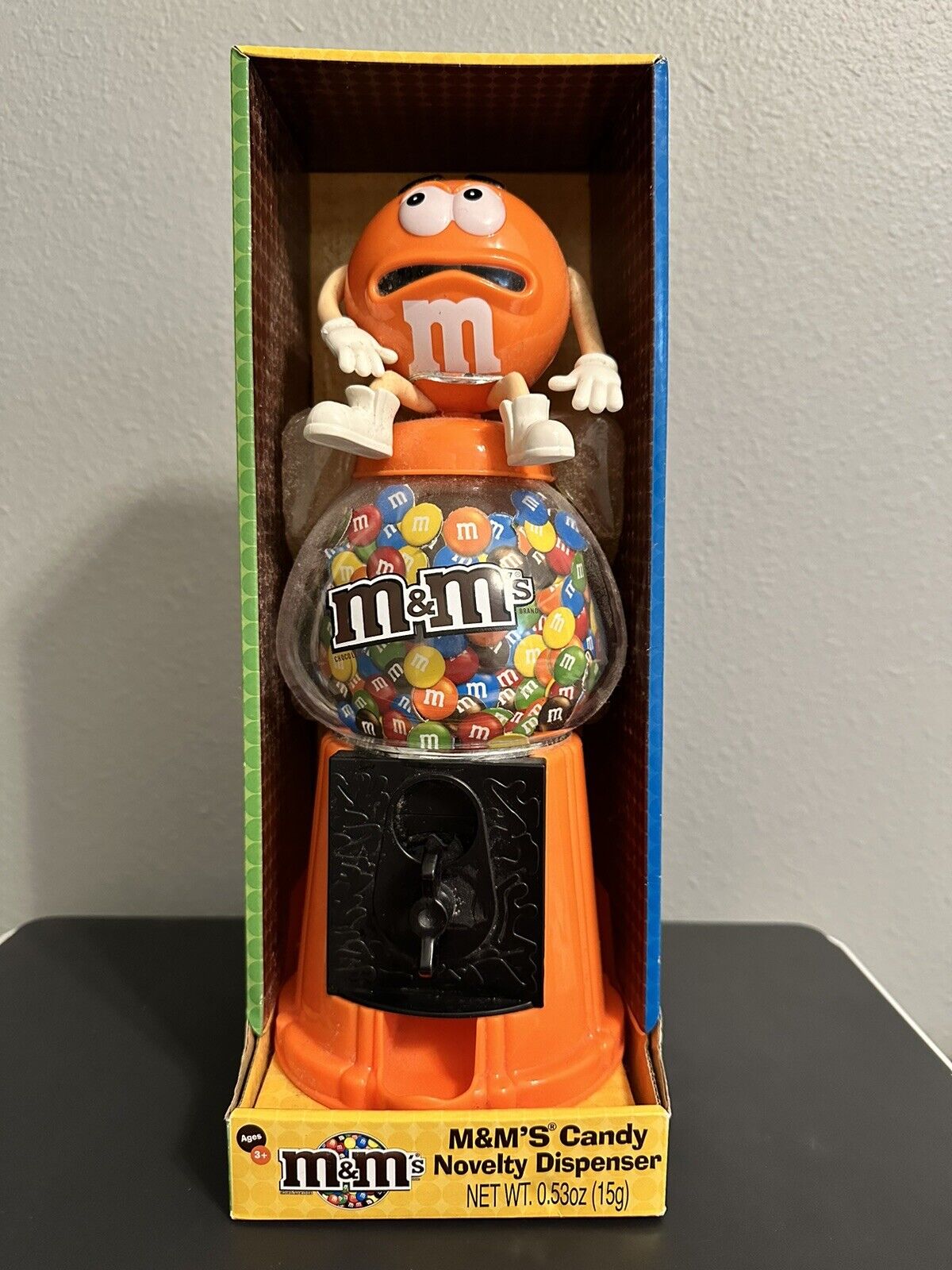 M&M\'s Candy Novelty Dispenser and Coin Bank Orange M & M New In Box 2015