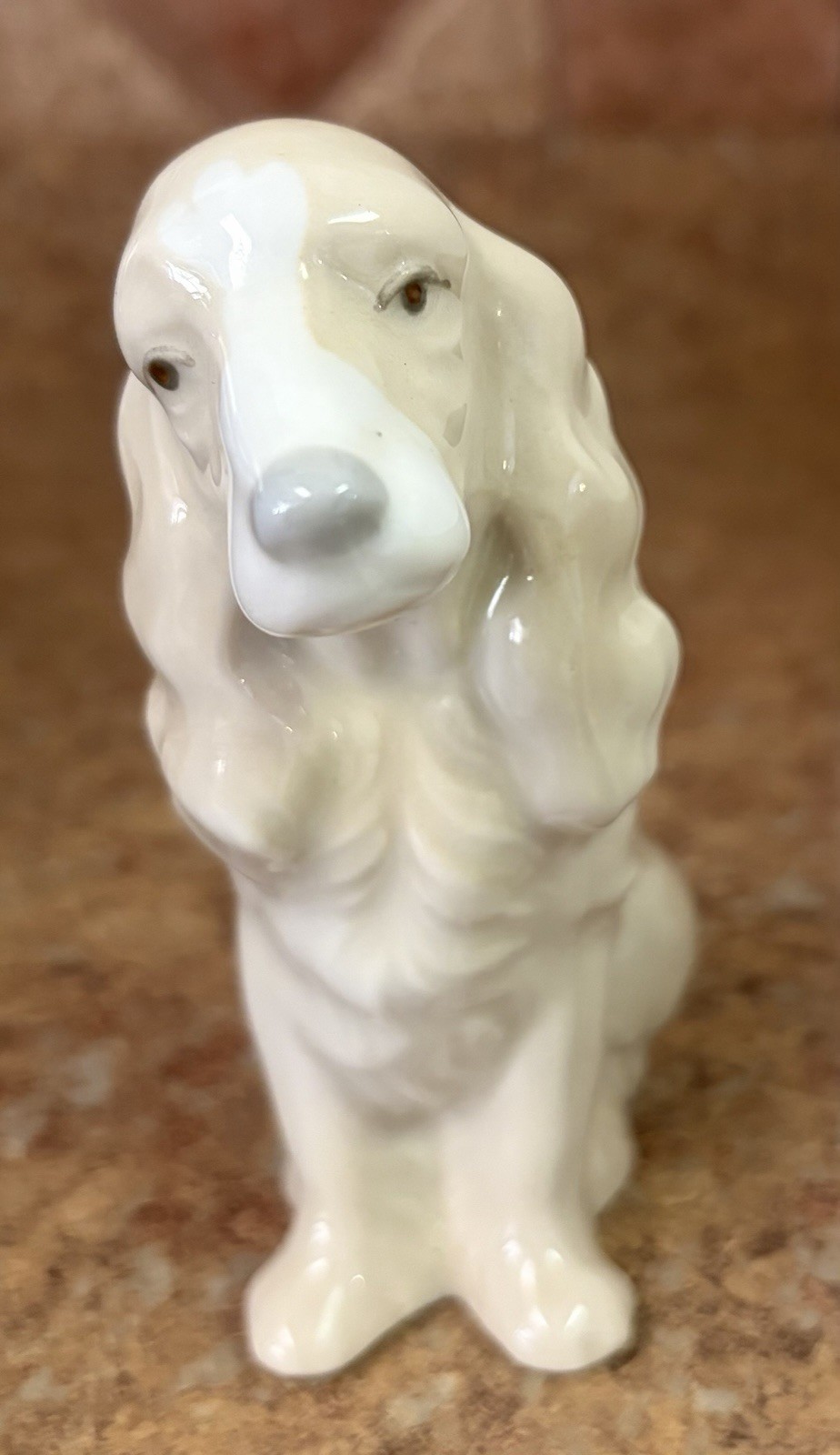 Vintage Porceval Spain Porcelain Cocker Spaniel Dog Figurine Hand Painted