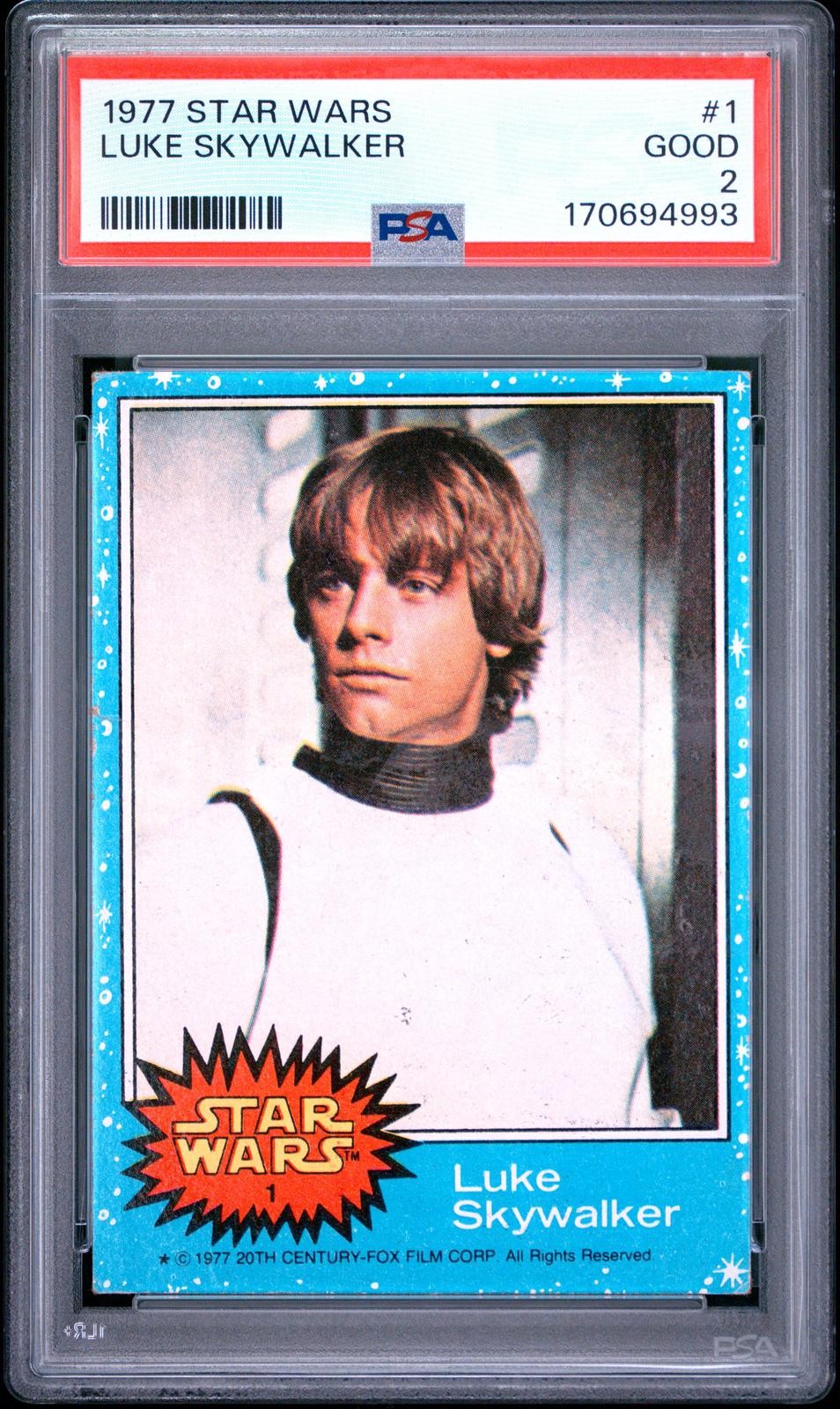 1977 Star Wars #1 Luke Skywalker PSA 2