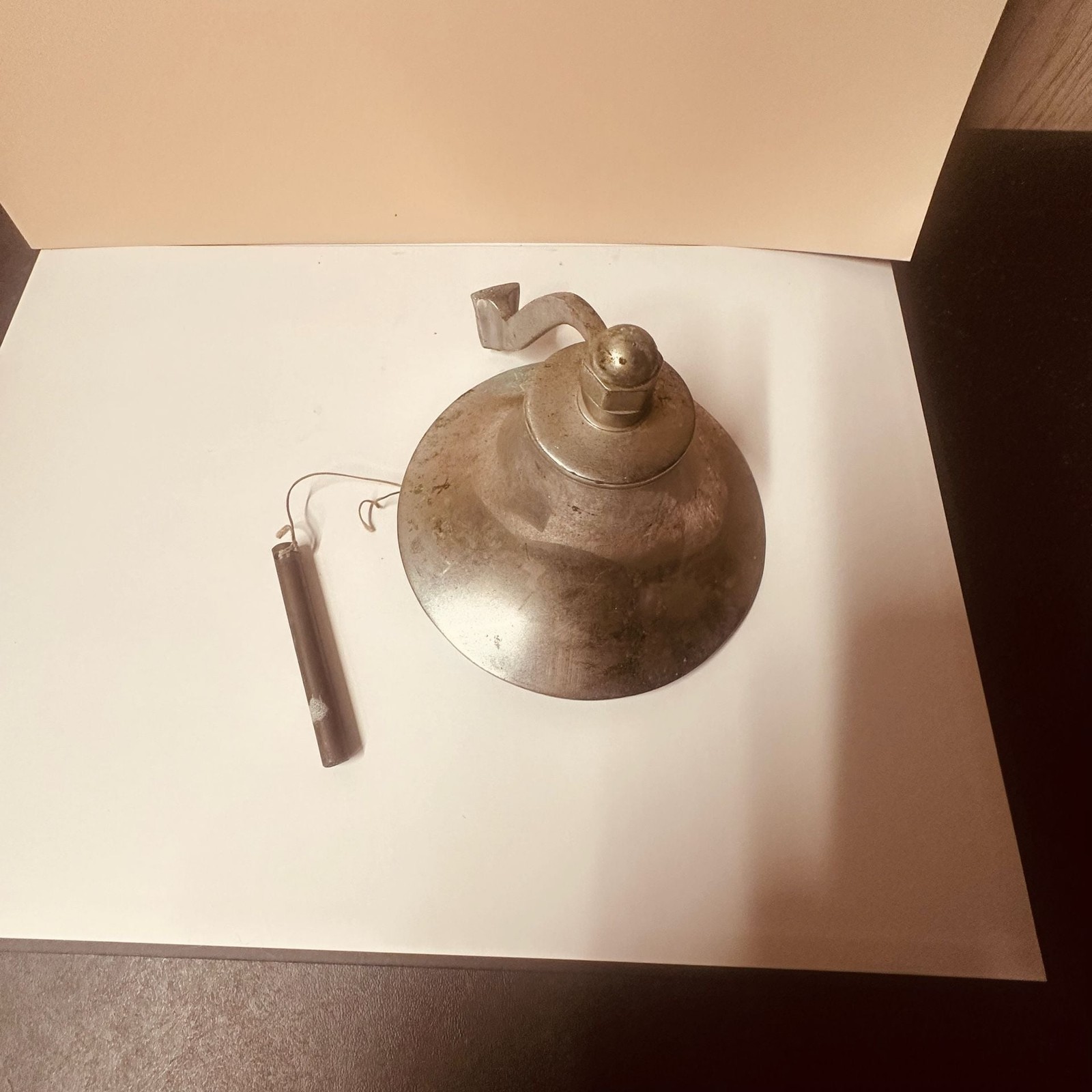 Vintage Nickel Plated Bell with Clapper