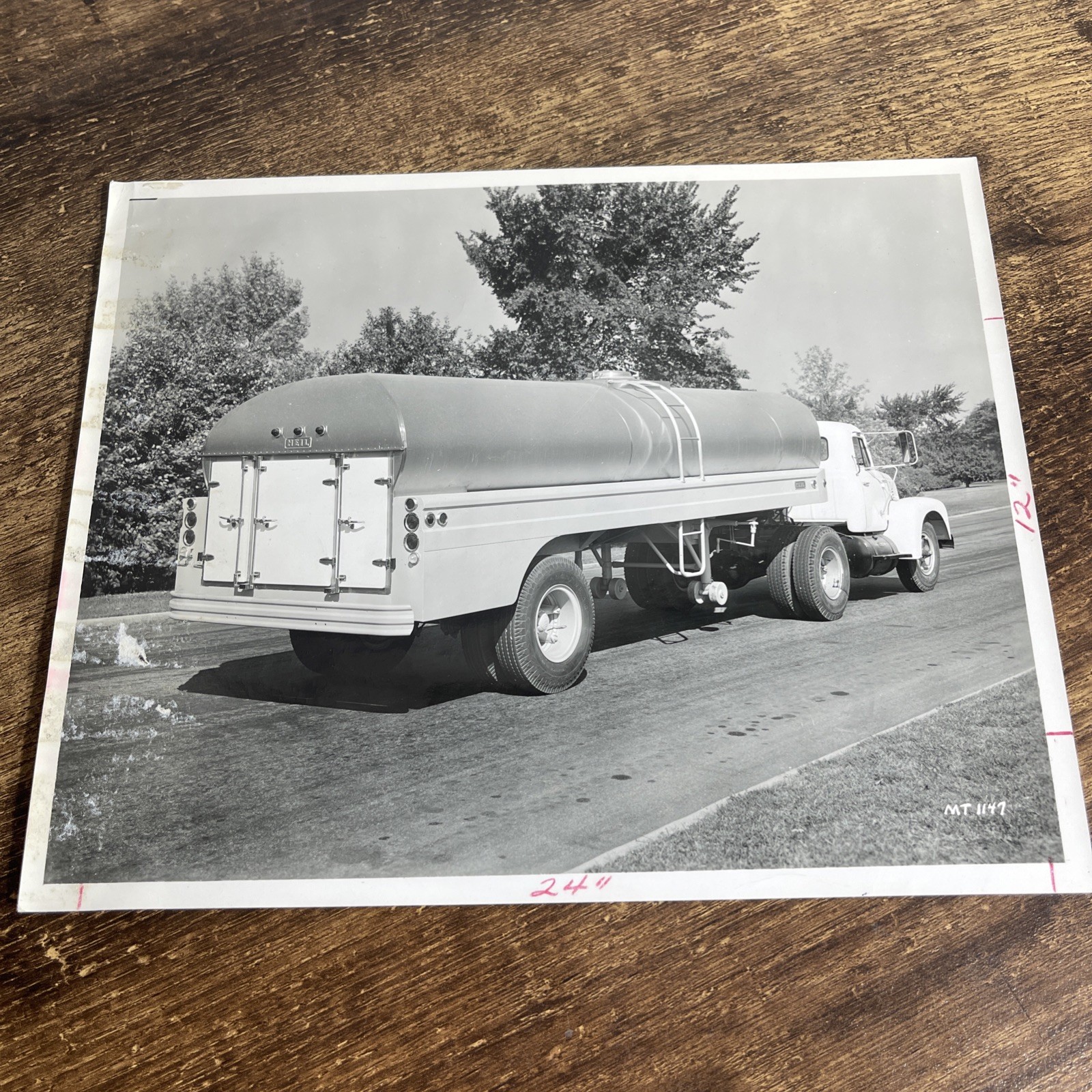 1954 International Harvester Tanker With Heil Trailer Truck 8x10 Photograph