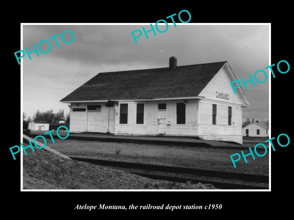 Antelope Montana The Railroad Depot Station c1950 Old Large Historic Photo Antelope Montana The Railroad Depot Station c1950 Old Large Historic Photo