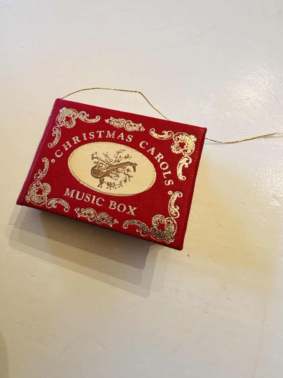 RARE Vtg 1985 Kurt Adler Christmas Carols Miniature Music Box Ornament Samantha