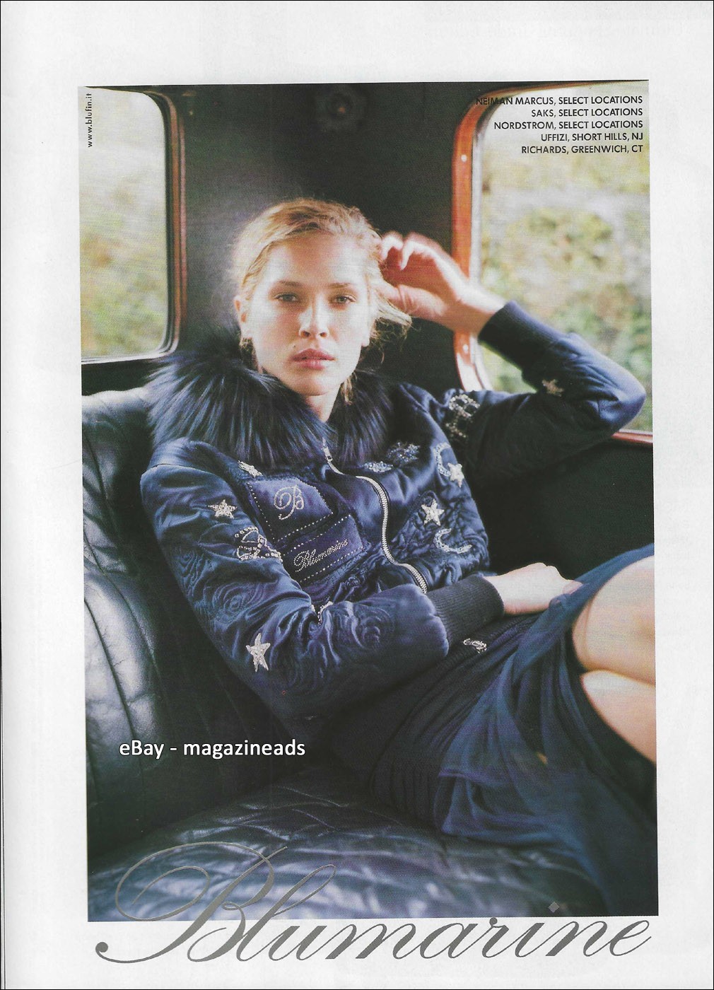 vintage BLUMARINE 1-Page PRINT AD Fall 2003 ERIN WASSON Tim Walker