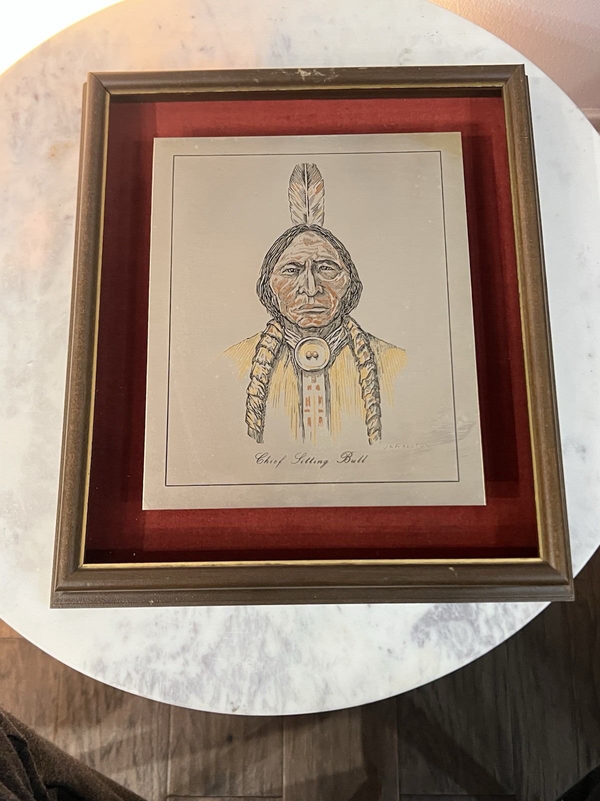 CUSTER'S LAST STAND, CHIEF SITTING BULL, GENERAL CUSTER: JK RALSTON DAMASCENE