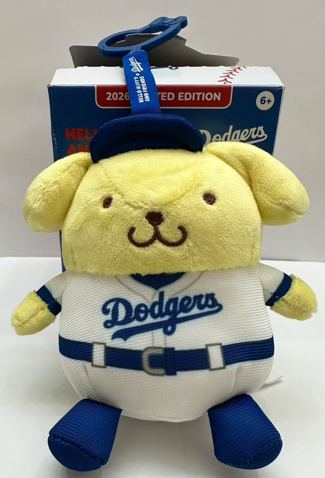 🐶 Dodgers Sanrio Pompompurin Hello Kitty & Friends Plush Clip SGA 8/12/26 🐶