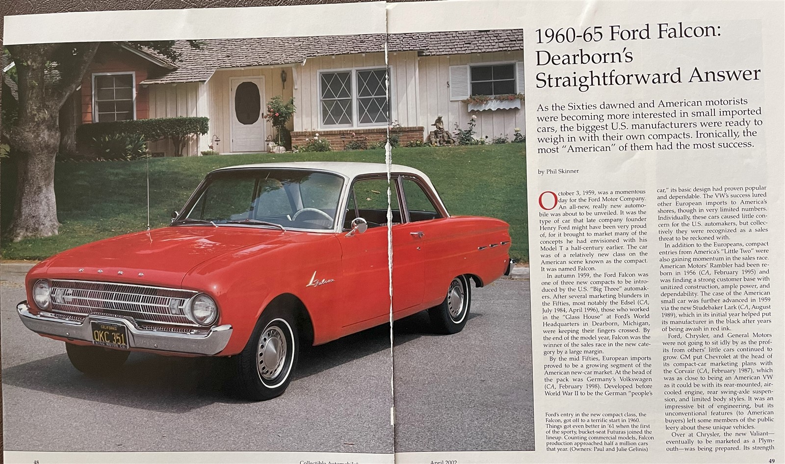 1960 1961 1962 1963 1965 FORD FALCON 17 pg Article FUTURA SPRINT SQUIRE