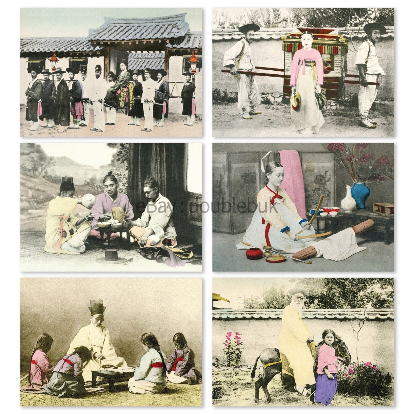 Set of 6 Postcards Korean traditional customs. old Korea. Postcrossing & Gifts