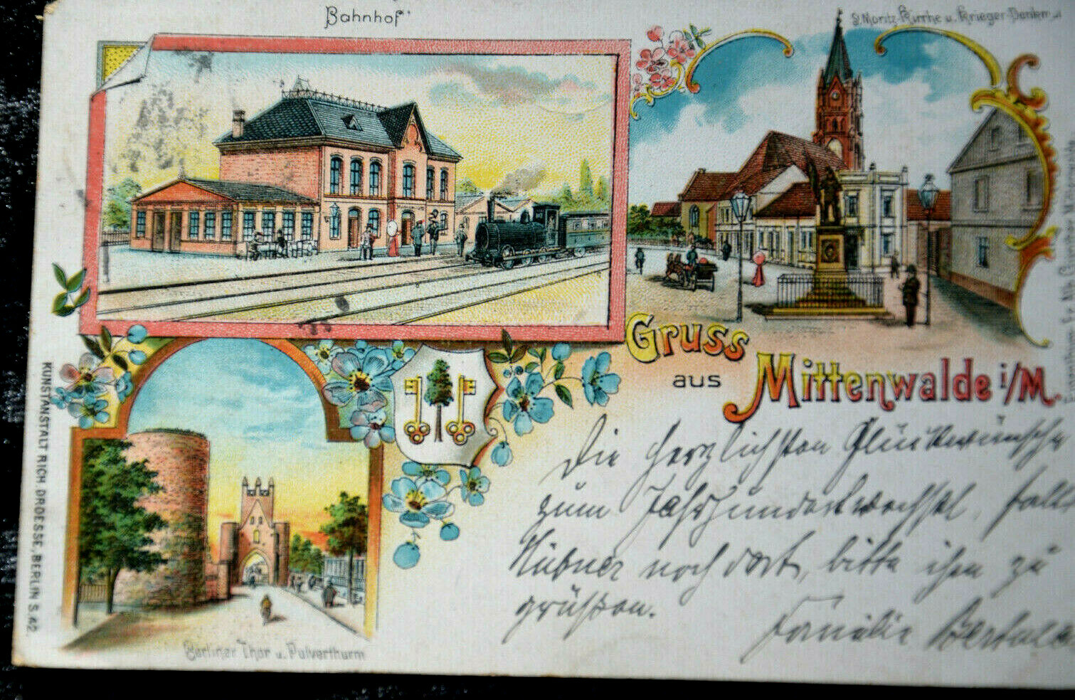 Greetings from Mittenwalde in Mark Berliner Thor Powder Tower 1899