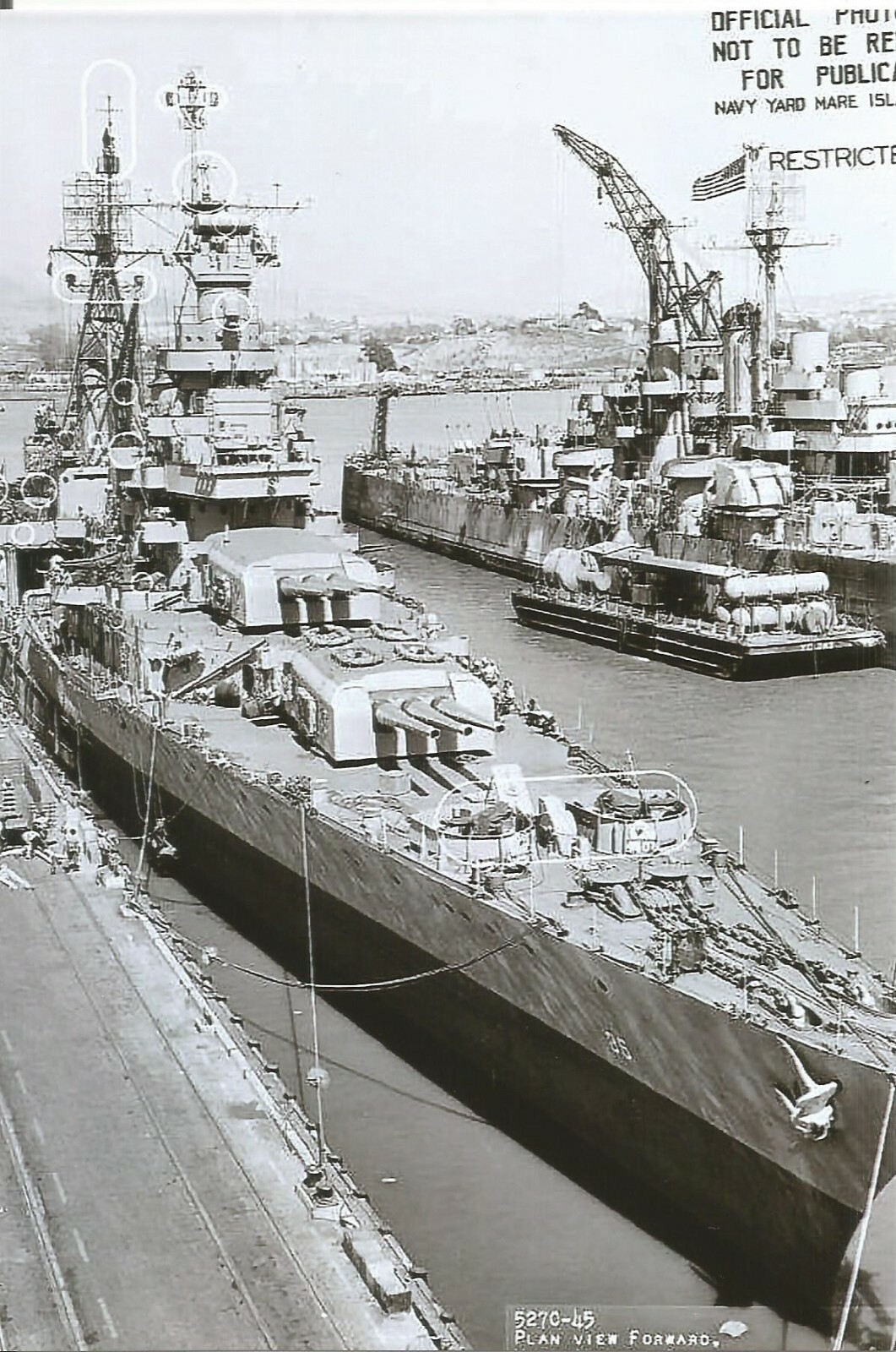 WW II  Usa  Photo --   USS Indianapolis  - July 1945 ....