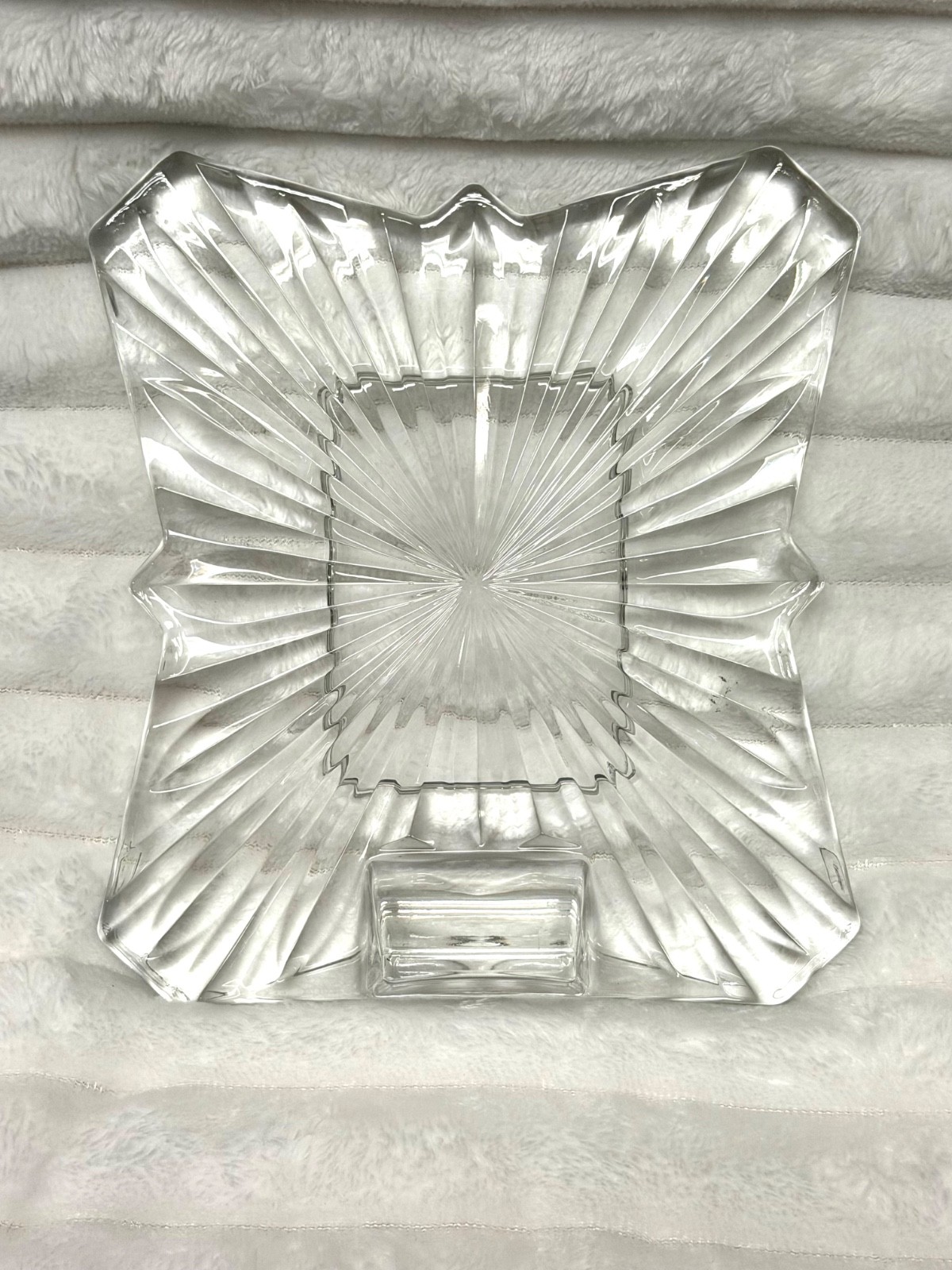Vintage Mikasa Crystal Picture Frames 2.5 X 3.5” Photo Starburst & Wavy N