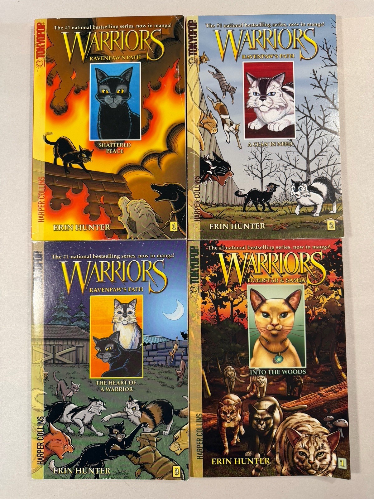 Warriors Ravenpaw’s Path Vol 1, 2, 3 Tigerstar Sasha 1 Manga 🐱 Cats Tokyopop Warriors Ravenpaw’s Path Vol 1, 2, 3 Tigerstar Sasha 1 Manga 🐱 Cats Tokyopop