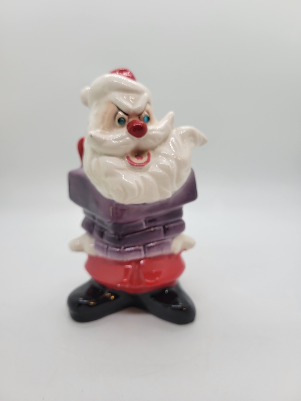 Vintage Kreiss Psycho Santa Stuck In Chimney Jewel Eyes MCM Christmas Ceramic Vintage Kreiss Psycho Santa Stuck In Chimney Jewel Eyes MCM Christmas Ceramic