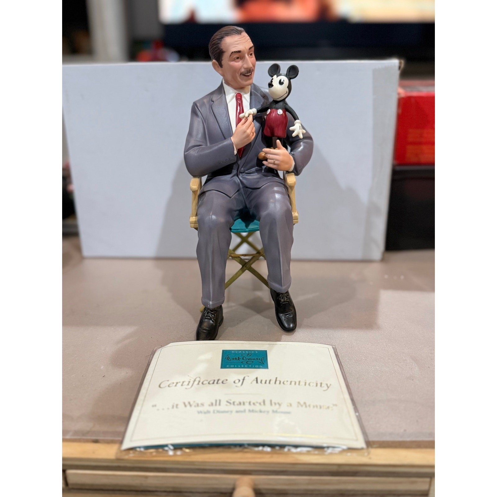 115. WDCC Walt Disney Mickey Mouse It Was All Started By a Mouse Box COA RARE 115. WDCC Walt Disney Mickey Mouse It Was All Started By a Mouse Box COA RARE