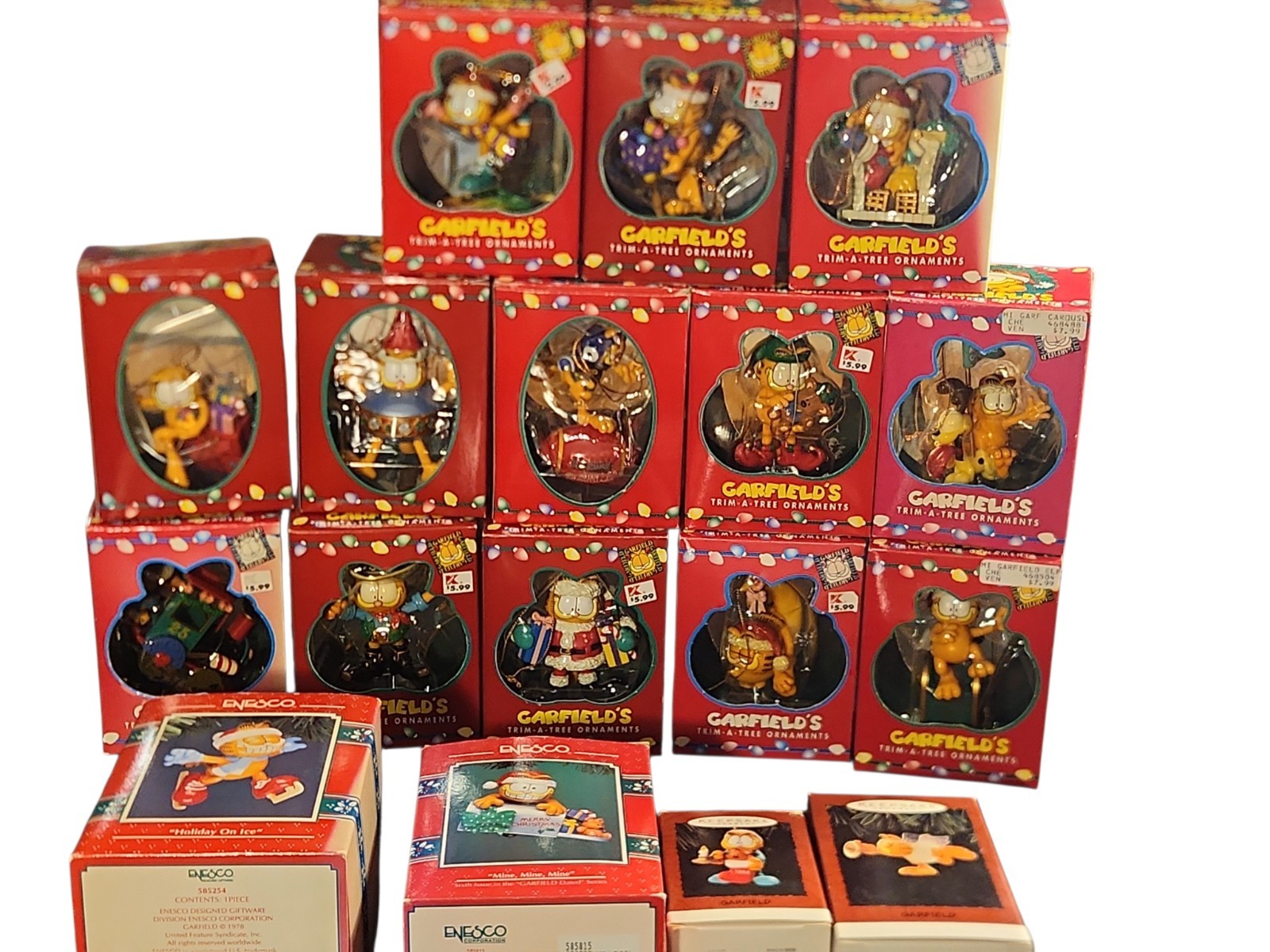 Vintage Garfield Ornament Lot 1990's
