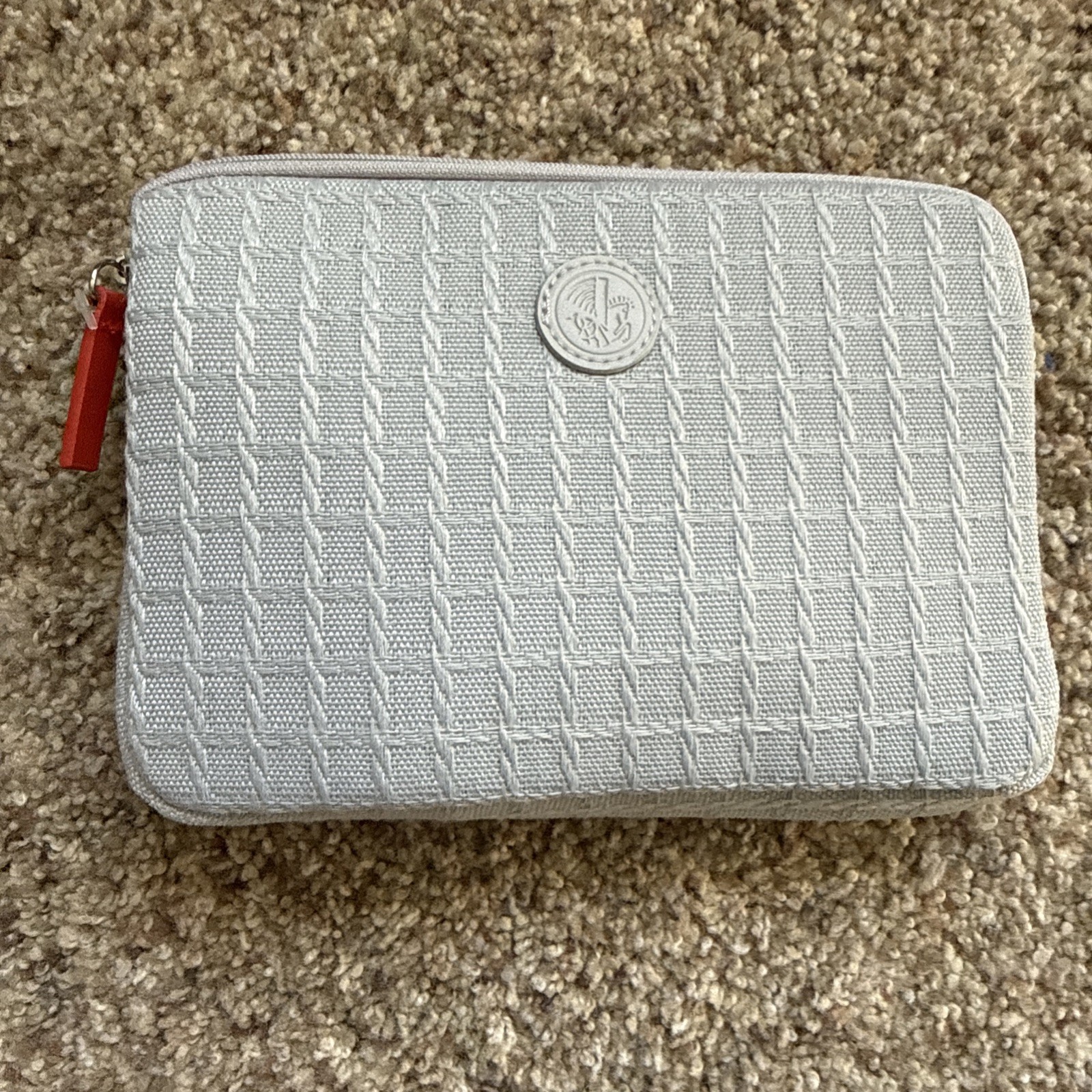 Air France Business Class Amenity Kit Makeup Bag Grey Herringbone Sealed