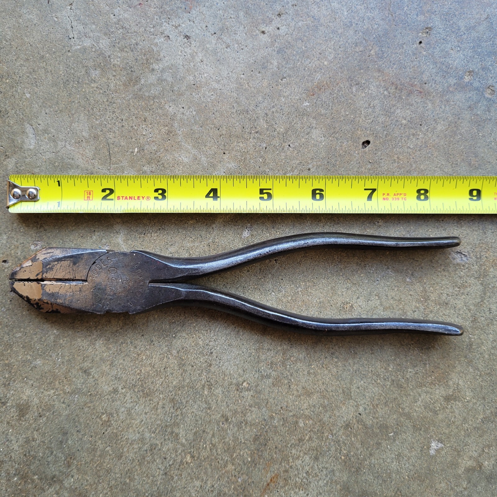 Vintage Utica 1950 Lineman Pliers 8