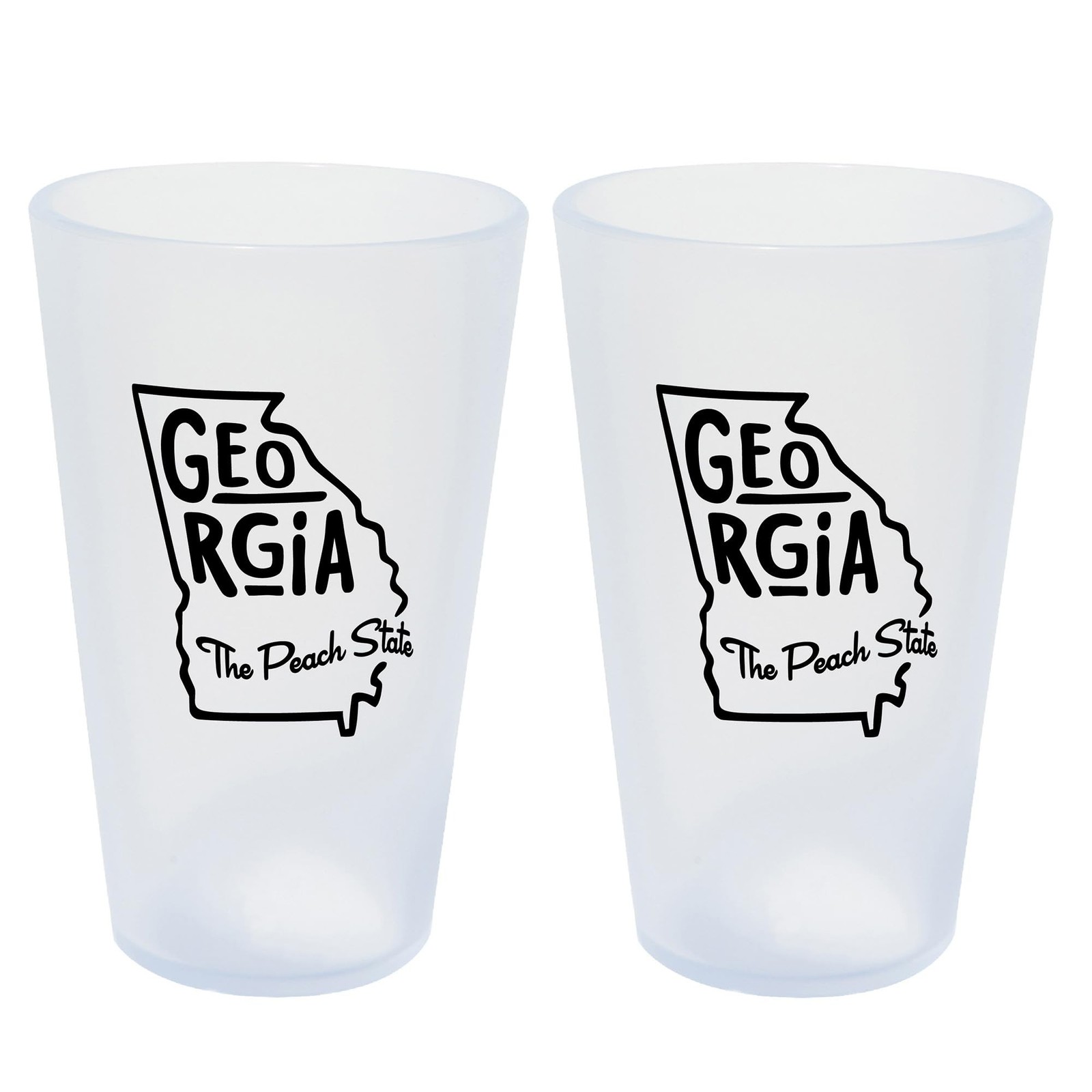 Silipint: State Pint Glasses 16oz: 2 Pack - Georgia - Icicle Silicone Cups, U... Silipint: State Pint Glasses 16oz: 2 Pack - Georgia - Icicle Silicone Cups, U...