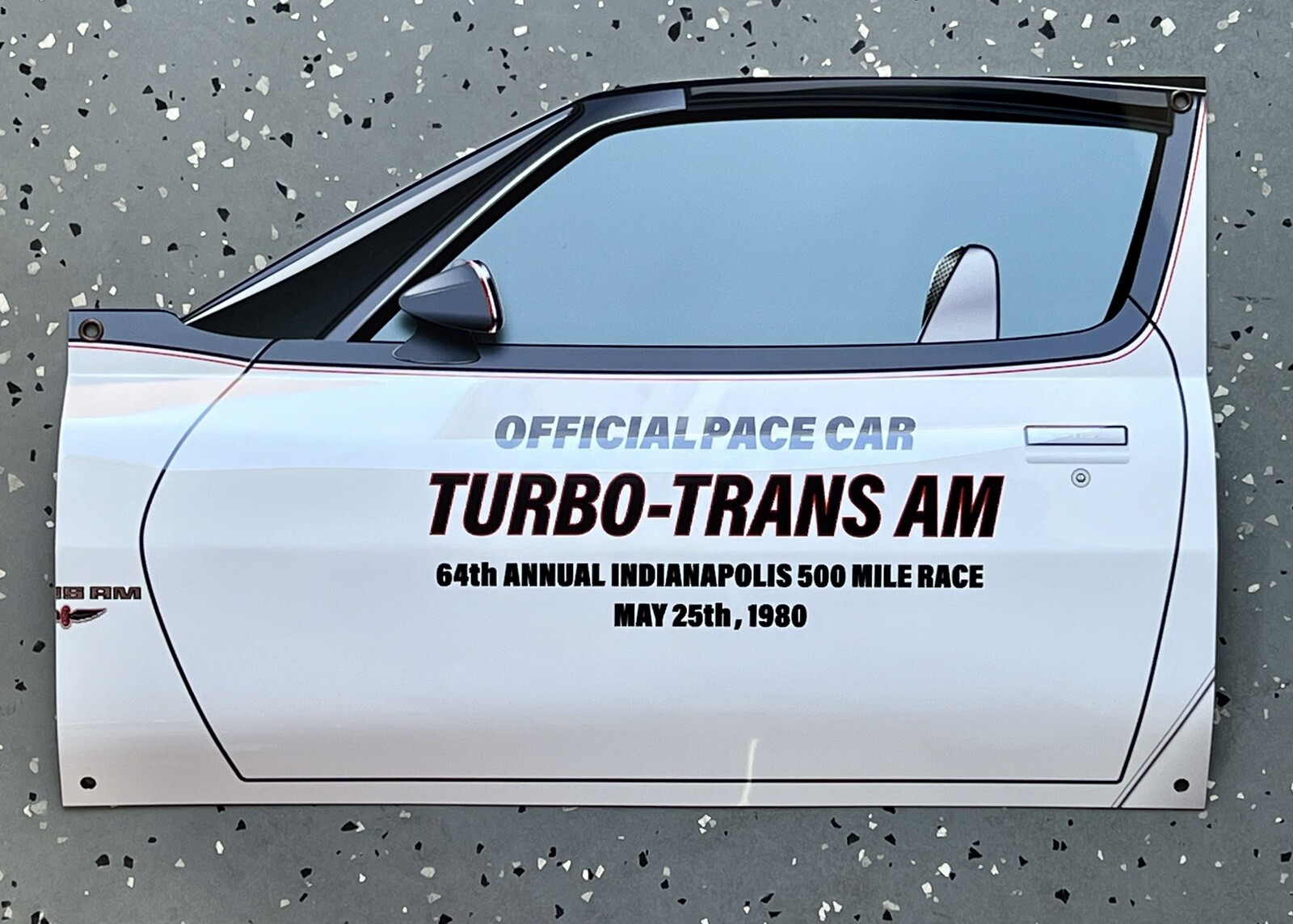 WOW 1980 Pontiac Trans Am Turbo Indy 500 Pace Car Door Style Sign