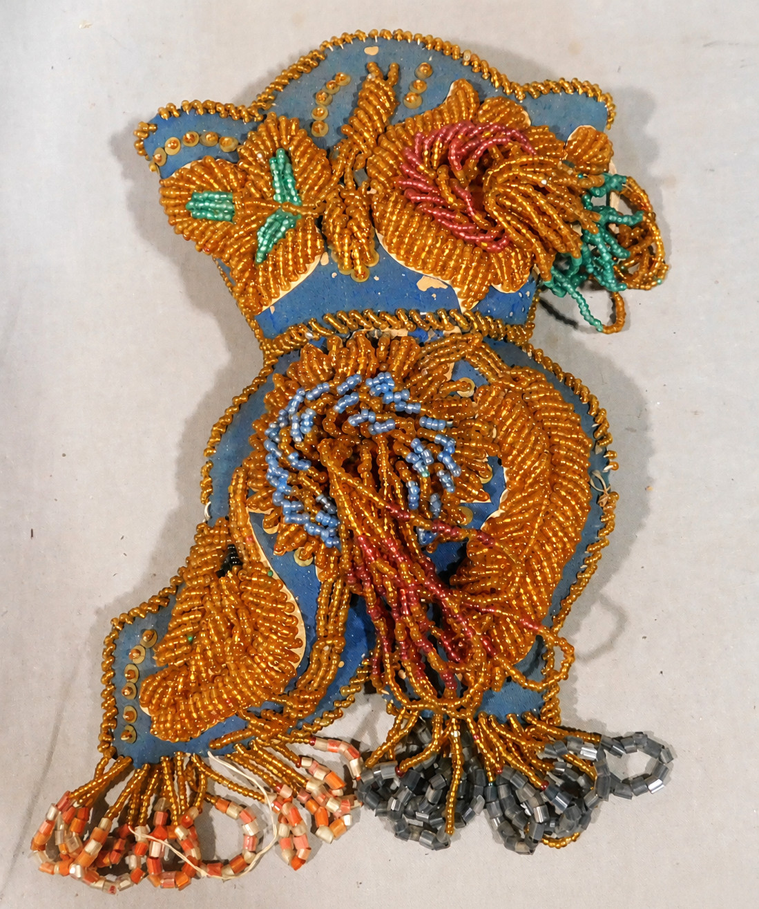 Antique Iroquois Beaded Boot Pin Cushion Mohawk Haudenosaunee Niagara c1890
