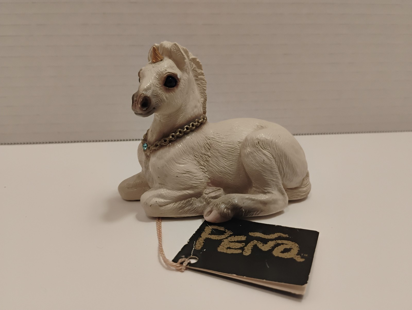 Vintage Windstone Editions Peña 90 White Baby Unicorn Figurine