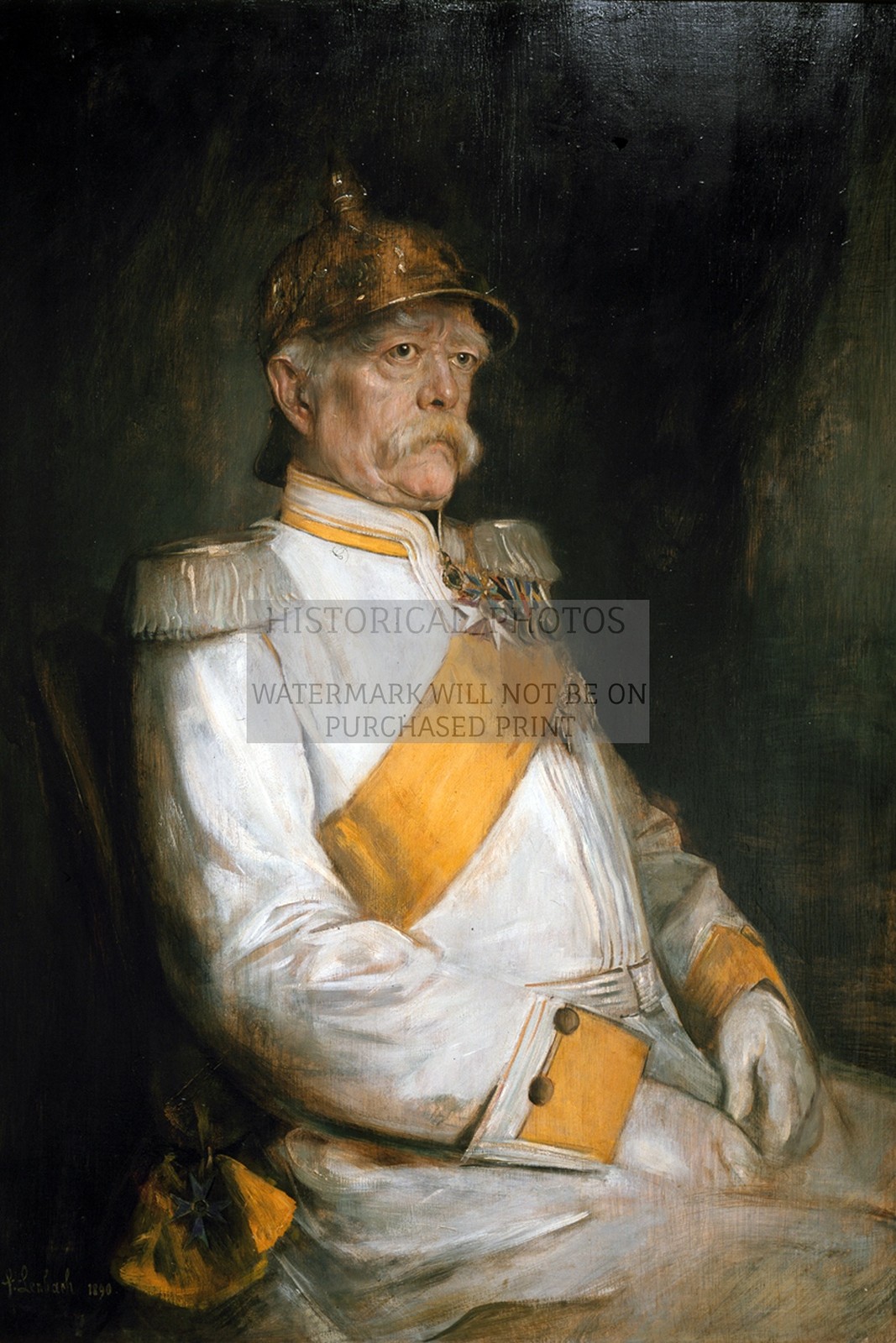OTTO VON BISMARCK PORTRAIT IN MILITARY UNIFORM GERMAN 1890 4X6 PHOTO