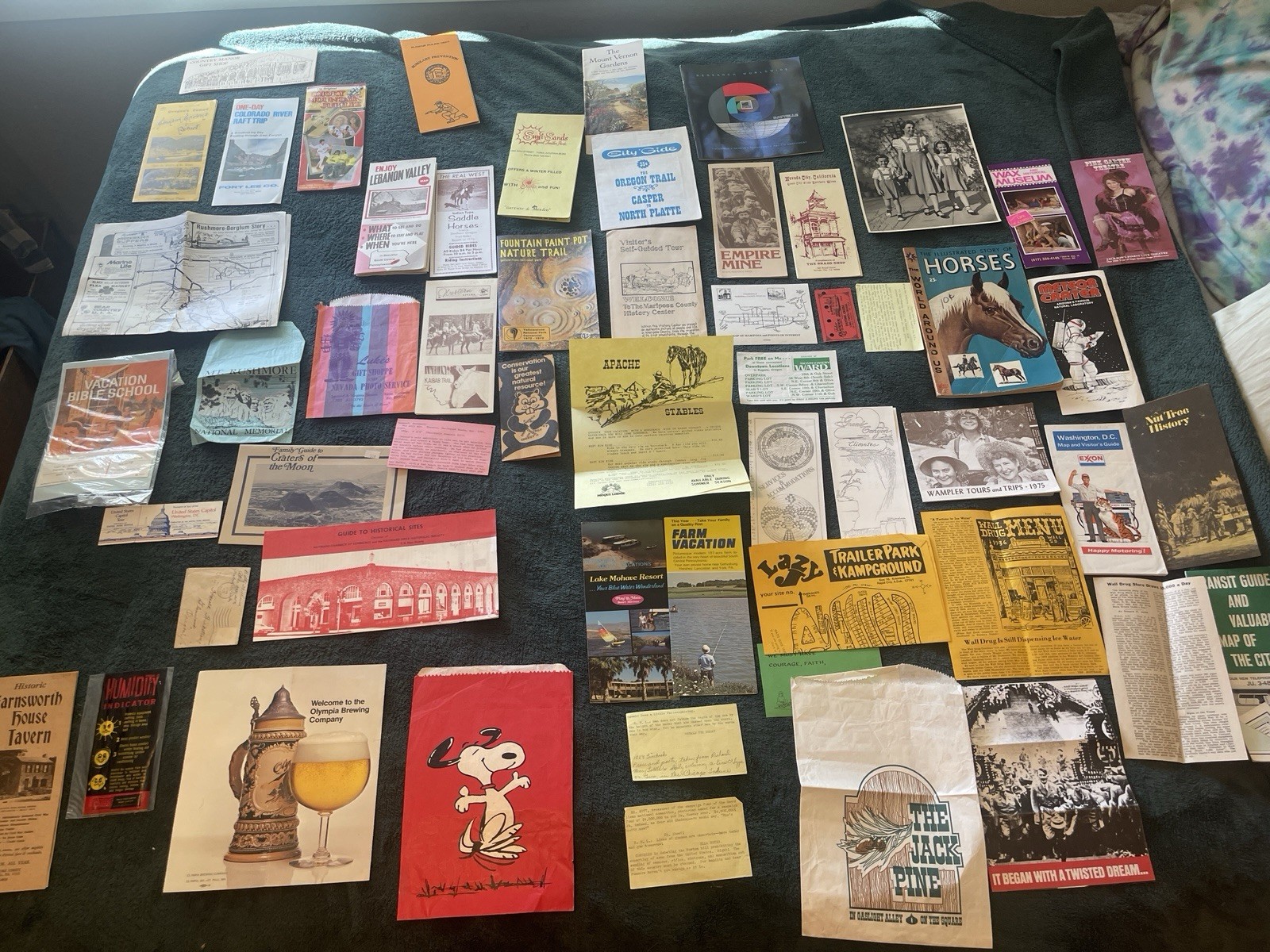 Vintage Travel Ephemera HUGE Lot 1950s-70s Maps Brochures Americana Advertising