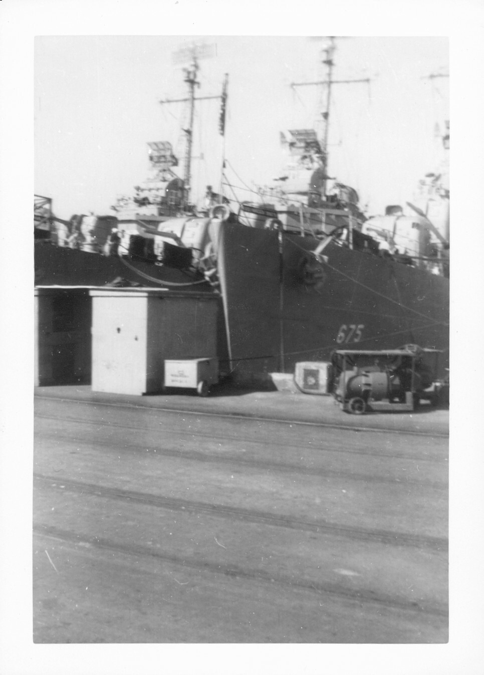 1945 USS Navy USS Lewis Hancock DD-675 sailor\'s Photo #3 of ship at dock 1945 USS Navy USS Lewis Hancock DD-675 sailor\'s Photo #3 of ship at dock