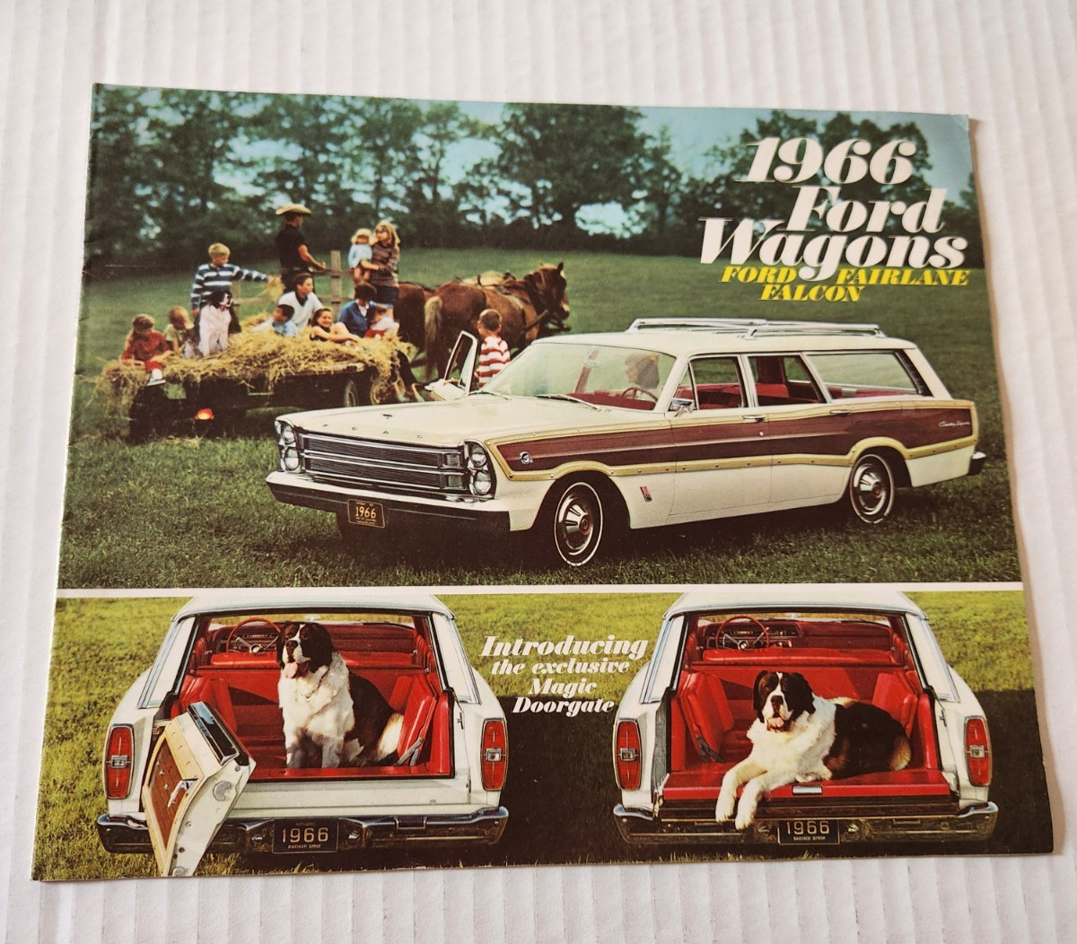 1966 Ford Wagons Dealership Sales Brochure Specifications Information Vintage