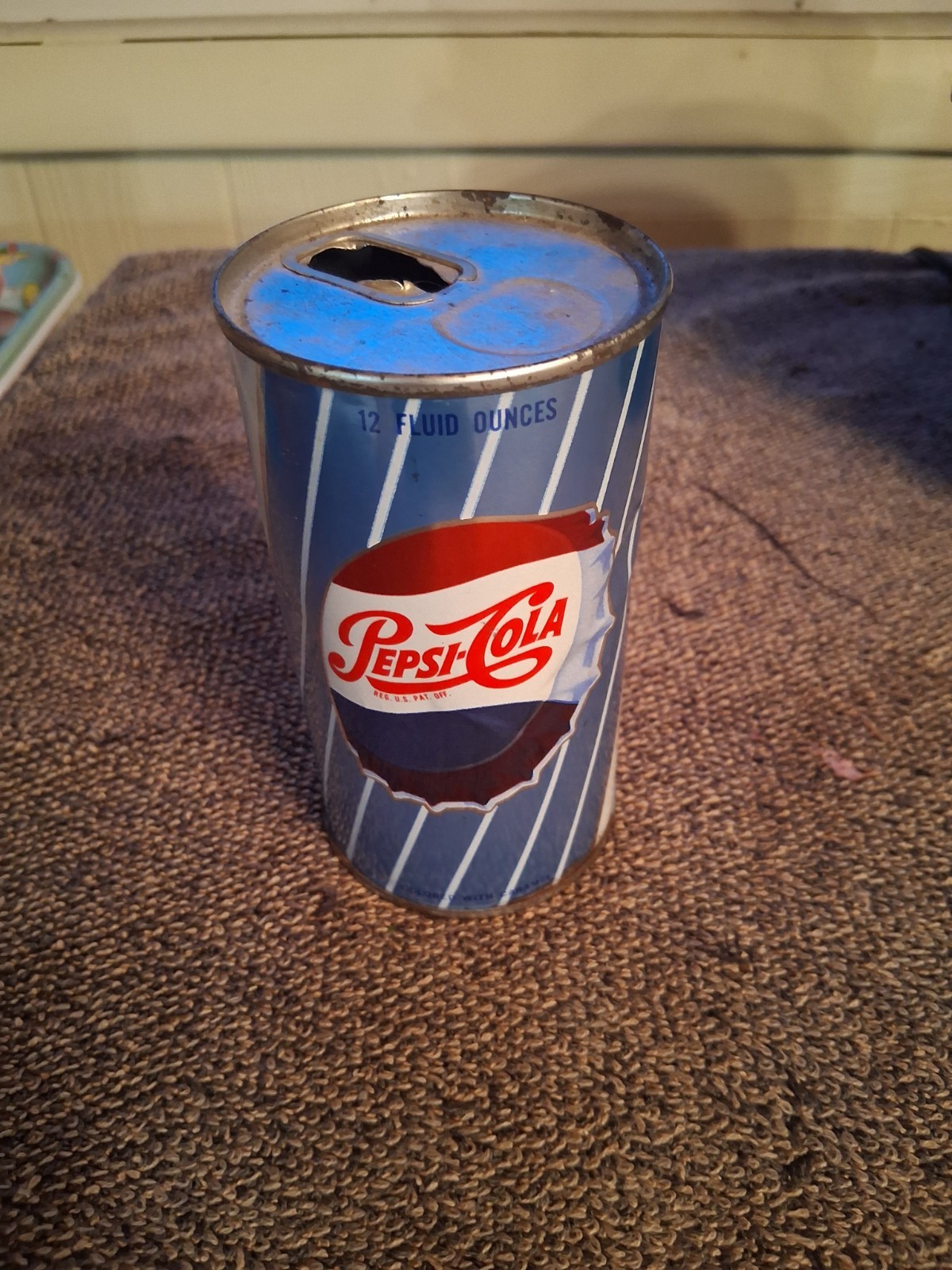 Vintage Pepsi-Cola Zip Top Early 1960s Can Rare