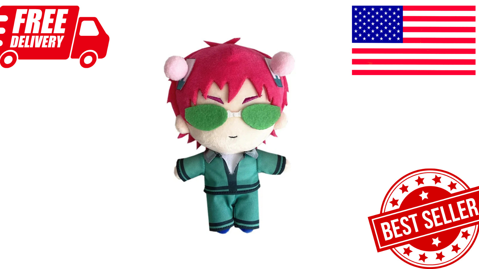 Anime The Disastrous Life of Saiki K. Saiki Kusuo Cosplay Doll Plush Xmas Gift