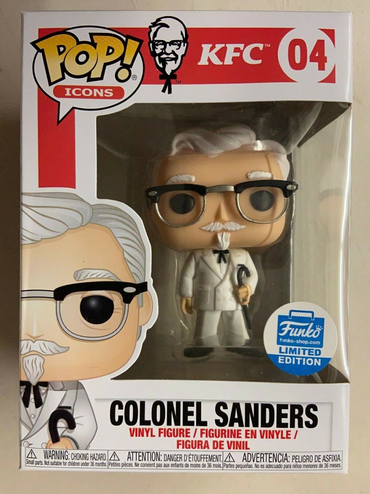 Funko Pop Icons KFC Colonel Sanders with Cane 04 Funko Shop Exclusive