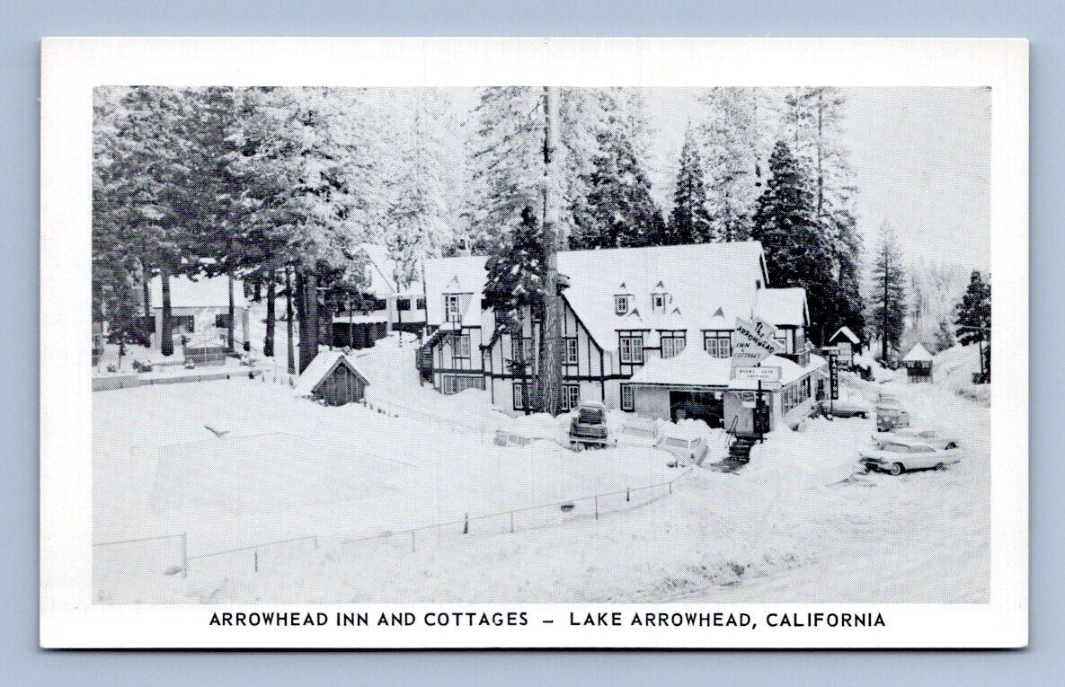 1950'S. LAKE ARROWHEAD, CALIF. ARROWHEAD INN & COTTAGES. POSTCARD SS29