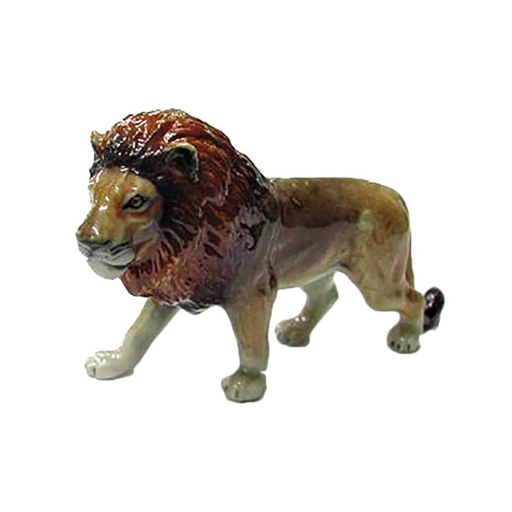 Northern Rose Lion- miniature porcelain figurine