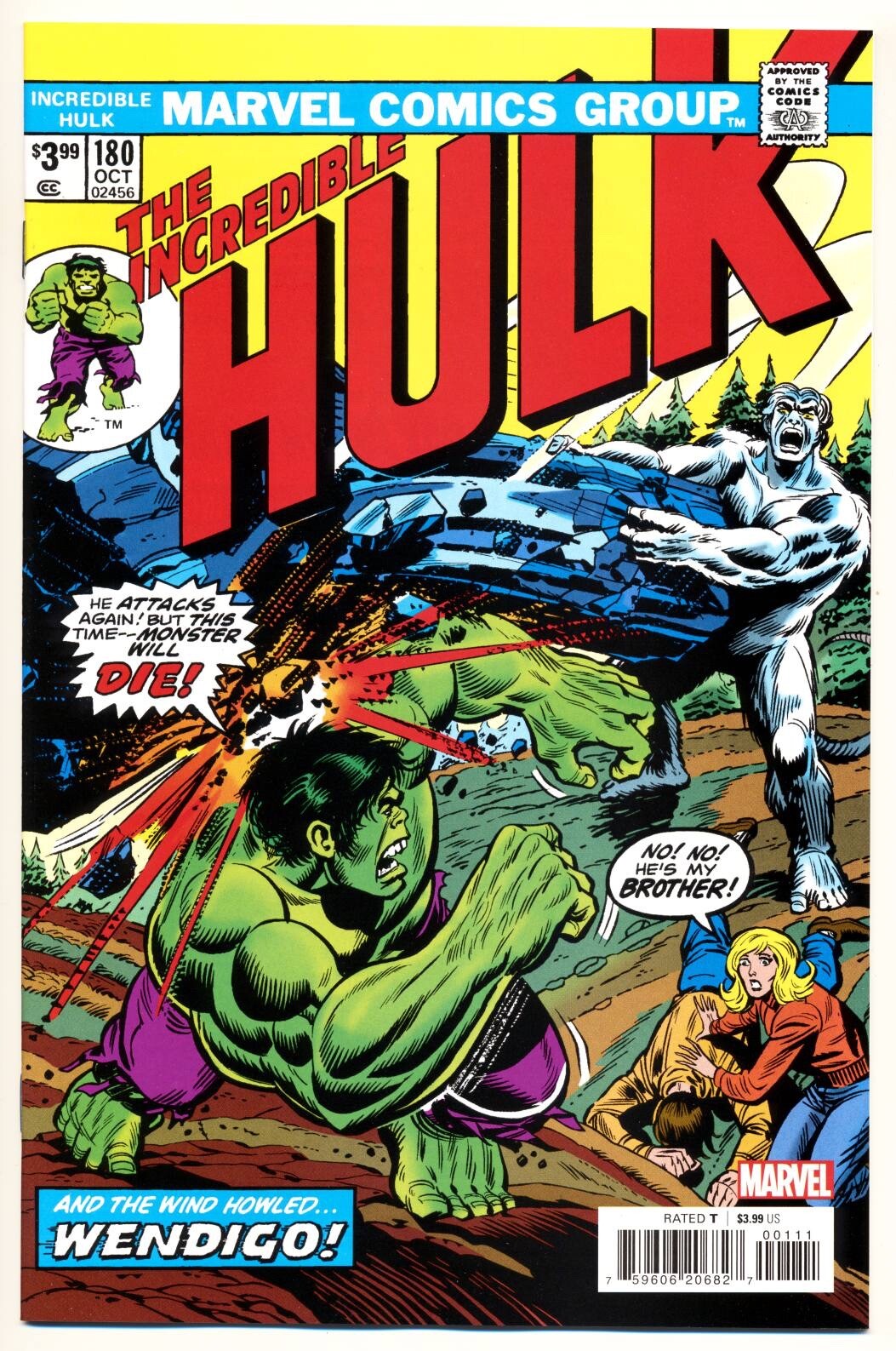 INCREDIBLE HULK #180 NM, Facsimile Edition, Marvel Comics 2023 INCREDIBLE HULK #180 NM, Facsimile Edition, Marvel Comics 2023