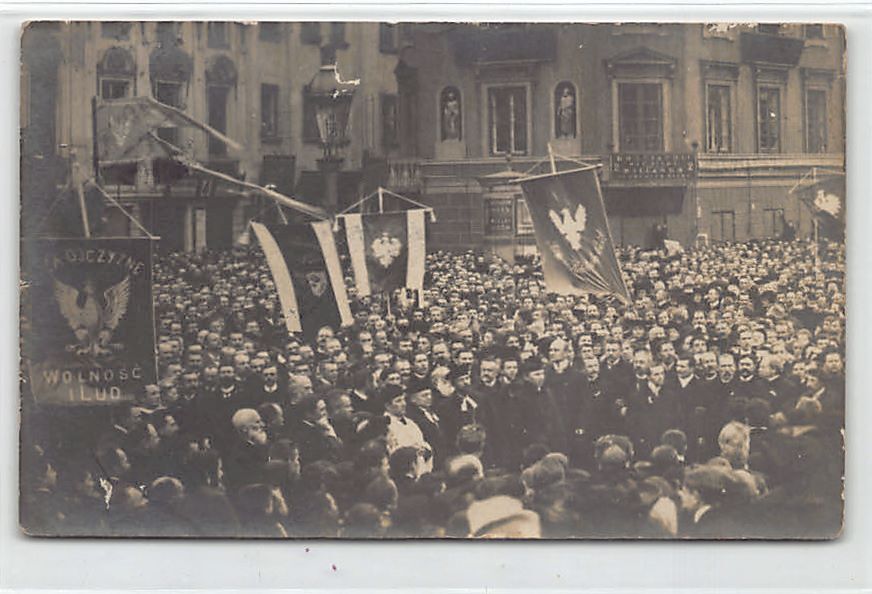 POLSKA Poland - WARSZAWA - Demonstration during the 1905 Revolution - REAL PHOTO
