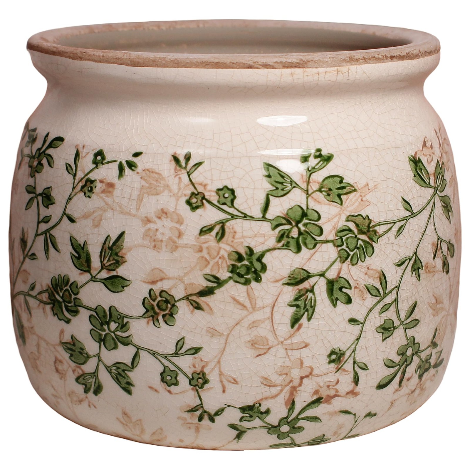 Vintage Country Ceramic Vase and Planters, English Cottage Garden Decor