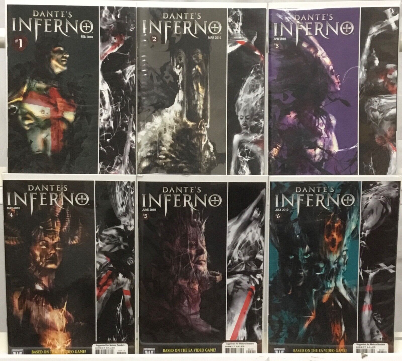 WildStorm Comics Dante’s Inferno #1-6 Complete Set VF/NM 2010