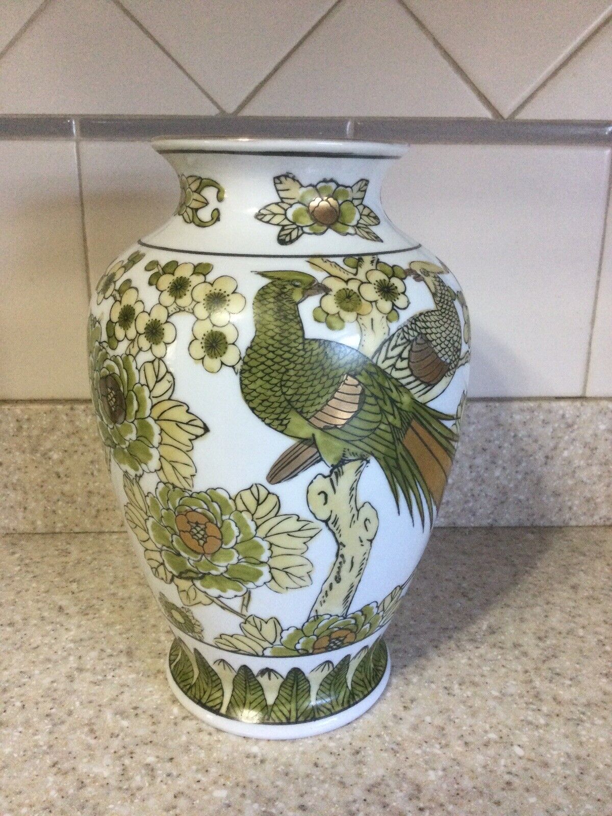 Vintage Gold Imari Hand Painted vase