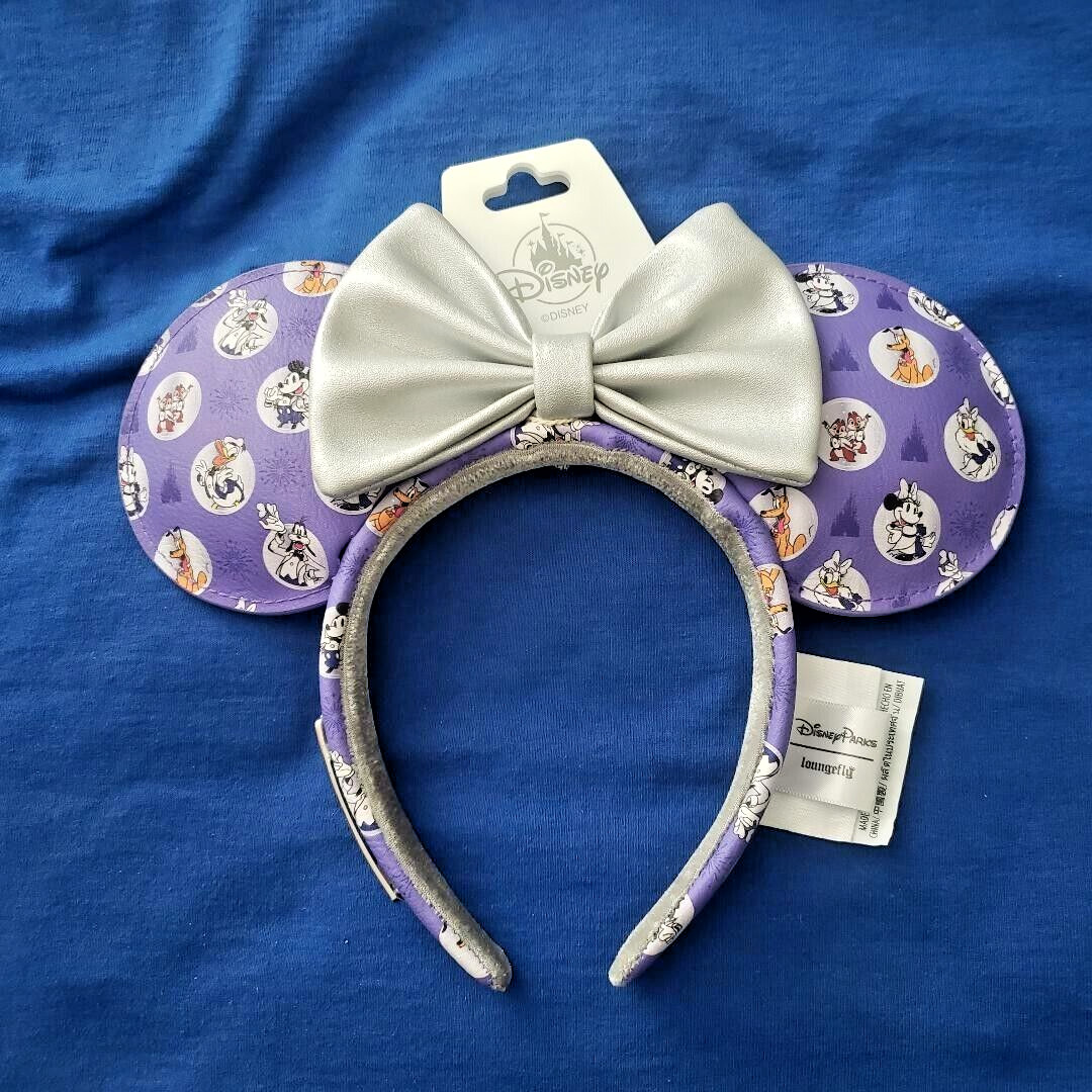 BNWT Disney Loungefly Mickey Minnie Mouse Ears Headband Adult One Size Disney100