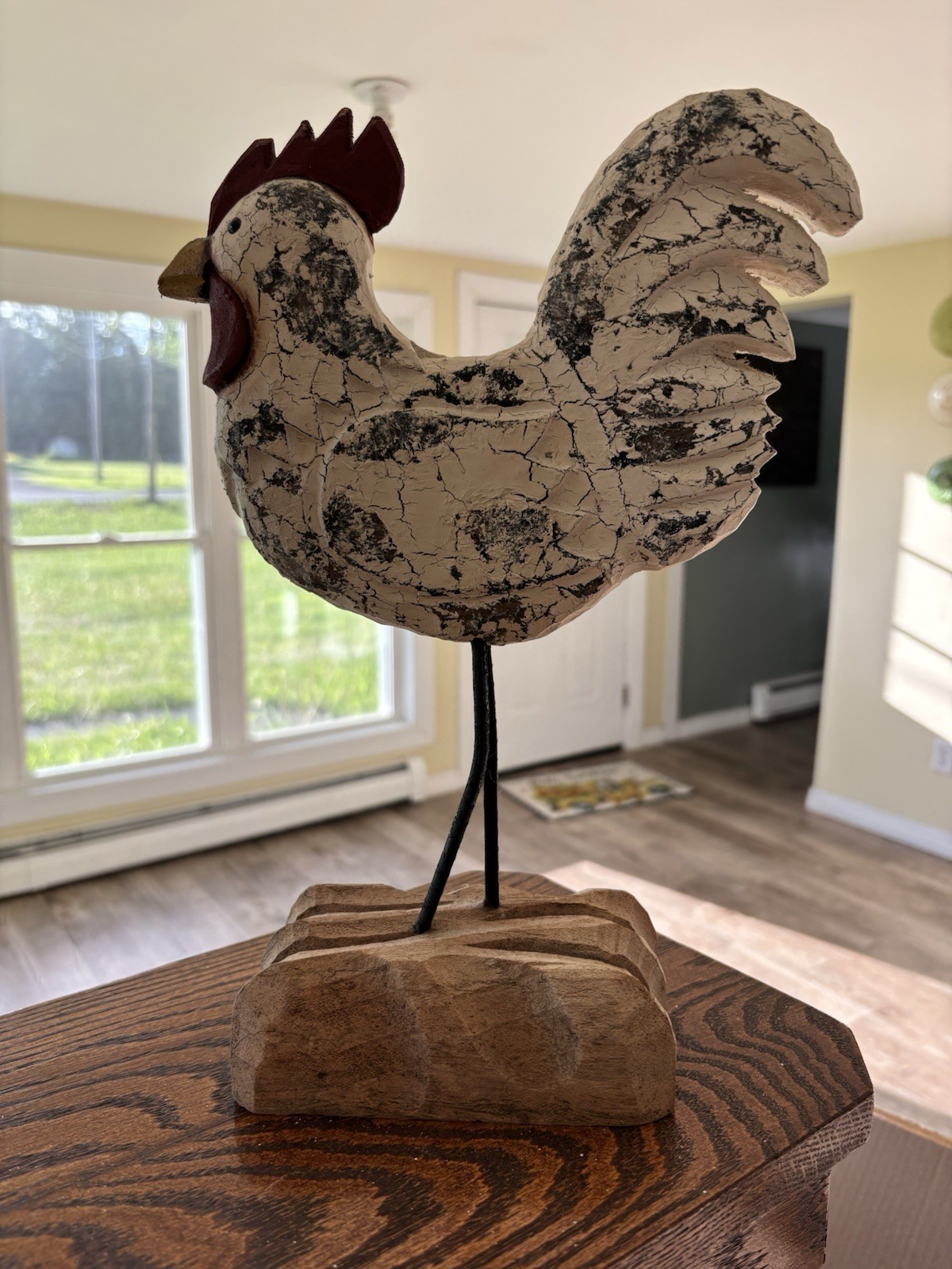 Rustic Farmhouse Rooster Statue – Handcrafted Country Decor
