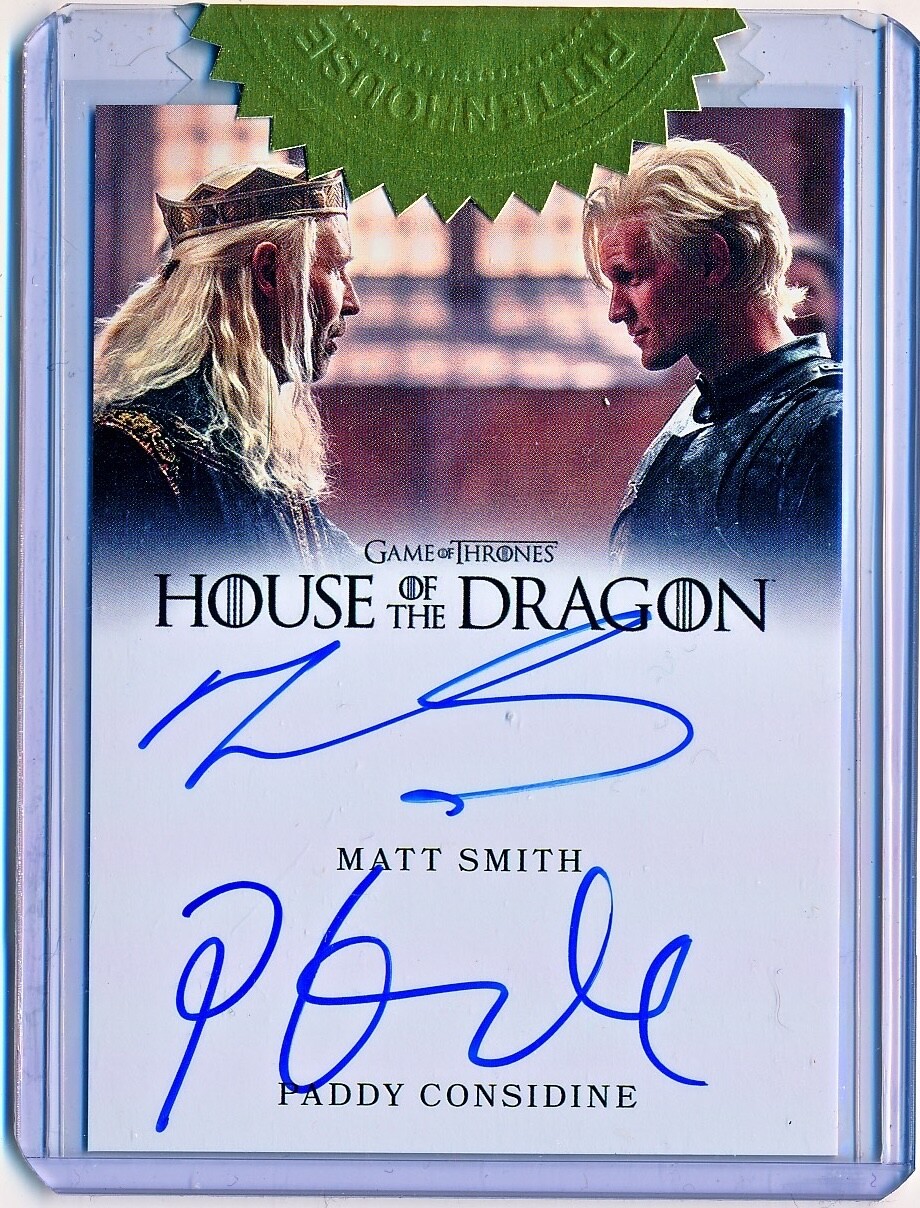 House of the Dragon Season 1 Matt Smith Paddy Considine Autograph Incentive #NNO