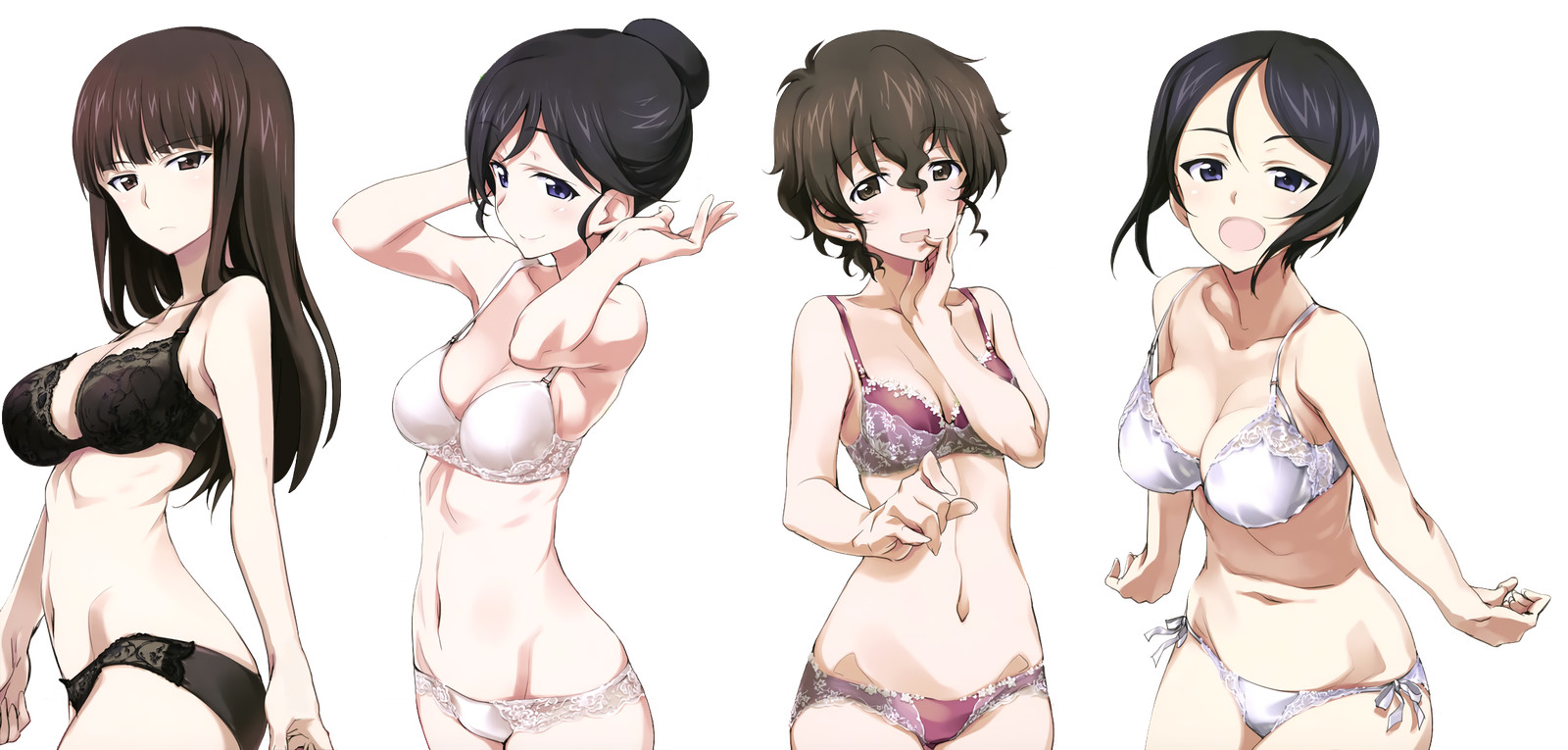Nishizumi Shiho Chouno Ami Girls Und Panzer Anime Poster 11x17in Wall Art Decor