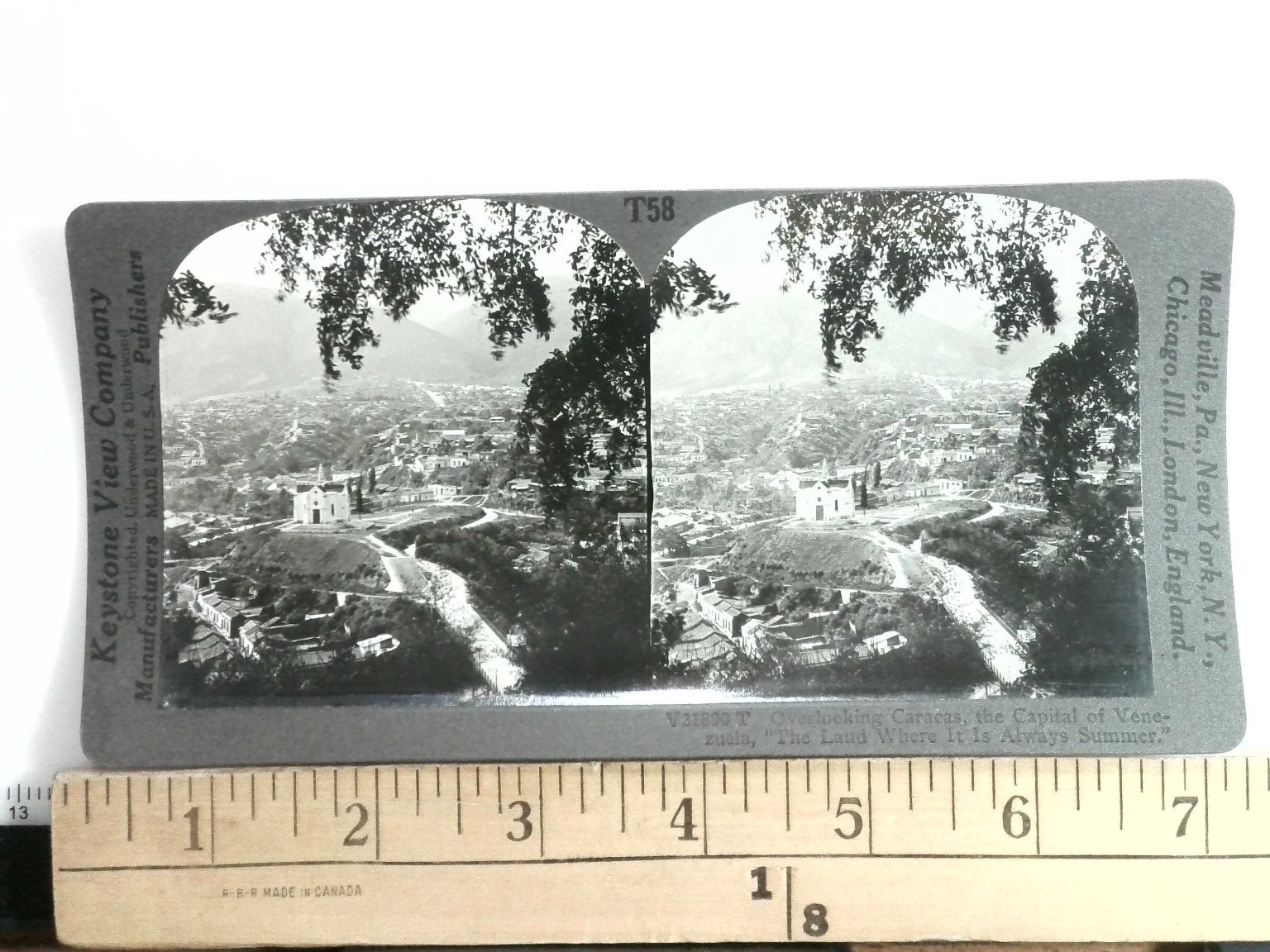 Overlooking Caracas Stereoview Keystone View Co. 1900s Venezuela Overlooking Caracas Stereoview Keystone View Co. 1900s Venezuela