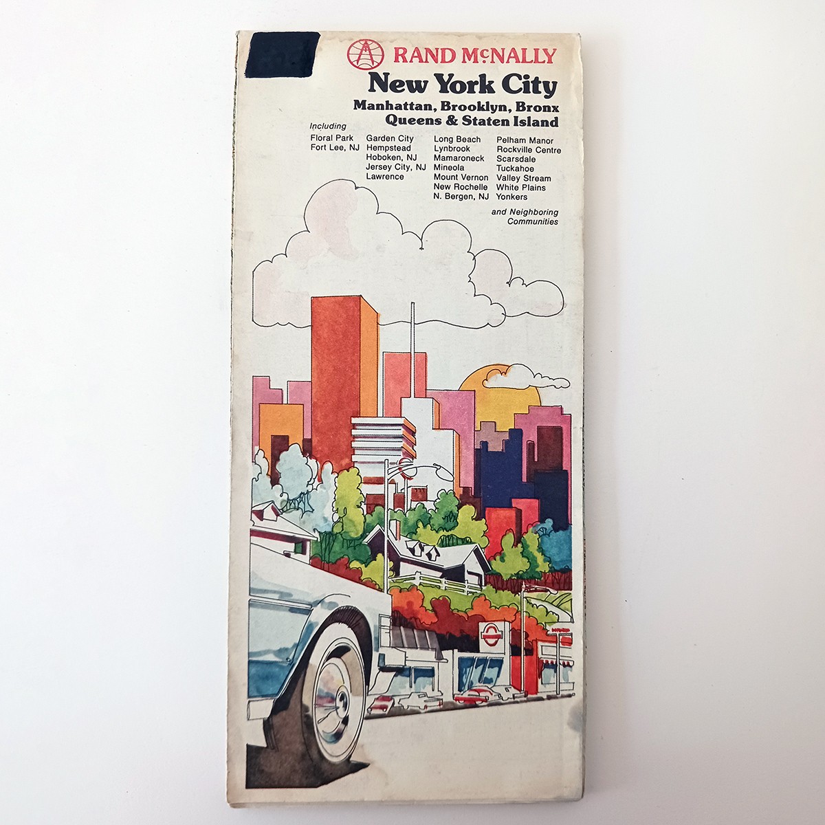 Rand McNally New York City Manhattan Brooklyn Bronx Queens Staten Island Map VTG
