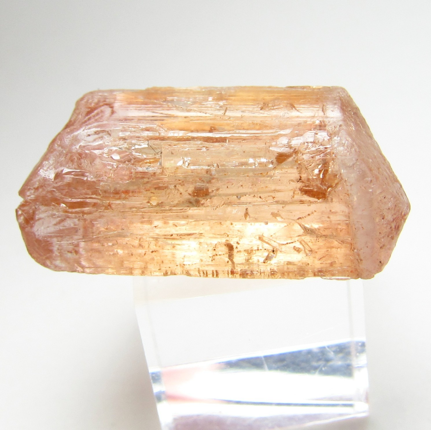 REMARKABLE RARE DOUBLE TERMINATED GEM IMPERIAL TOPAZ CRYSTALOURO PRETO BRAZIL